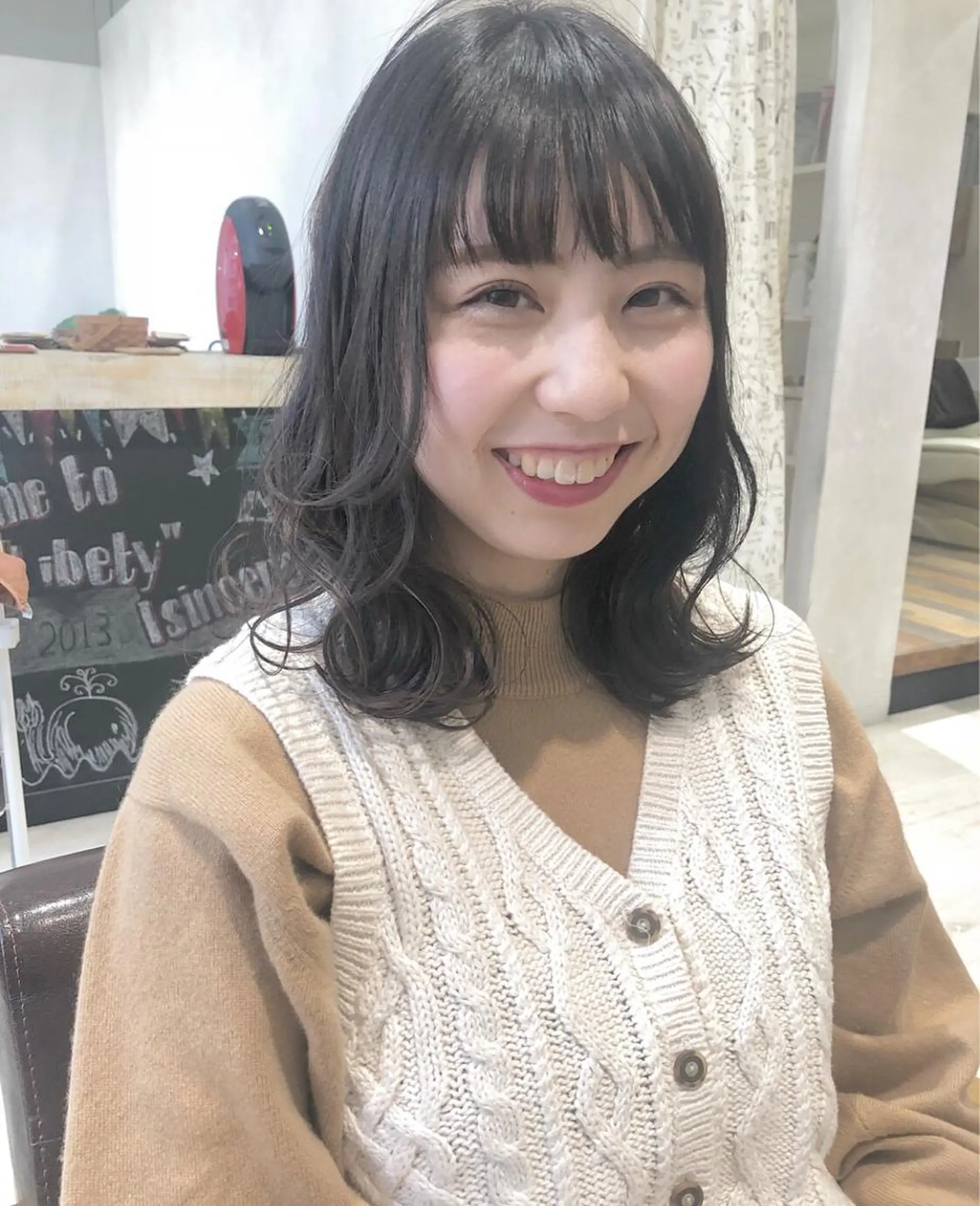 ミディアム カラー nakahara madokaのヘアスタイル