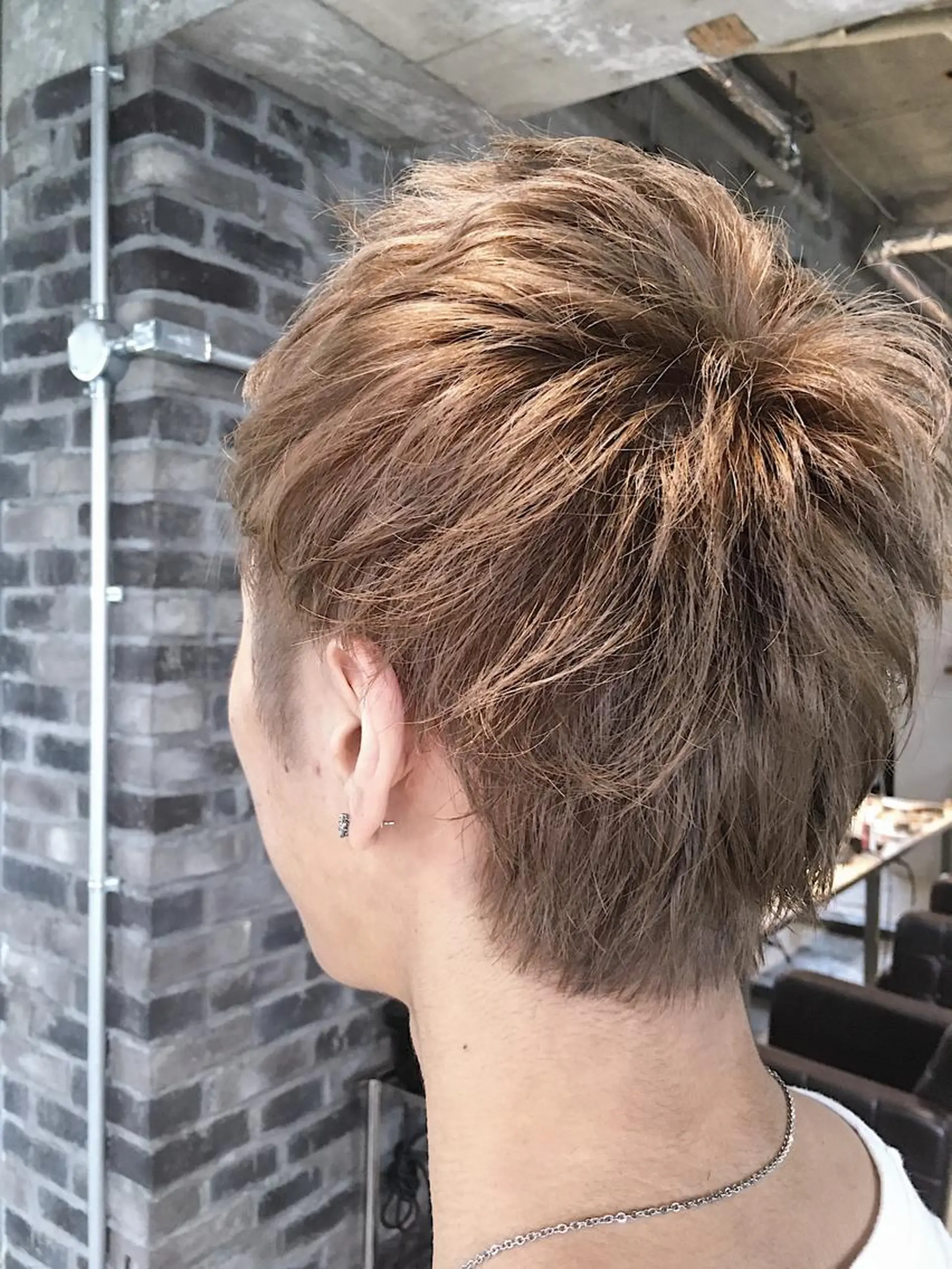 ショート カラー パーマ メンズ 代表 中島貴志のヘアスタイル