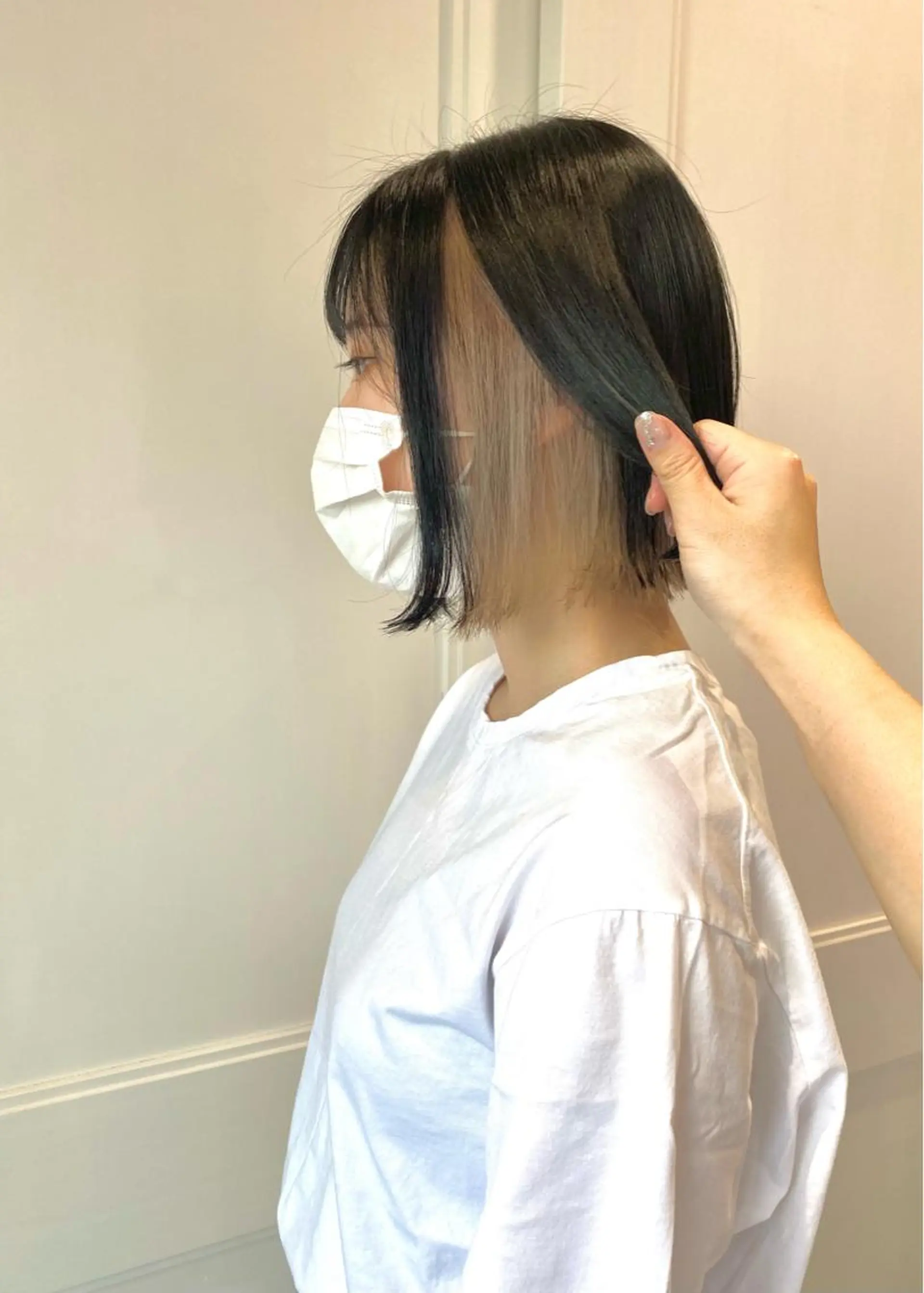 ショート カラー ブリーチ インナーカラー Ayuna /透明感カラーのヘアスタイル