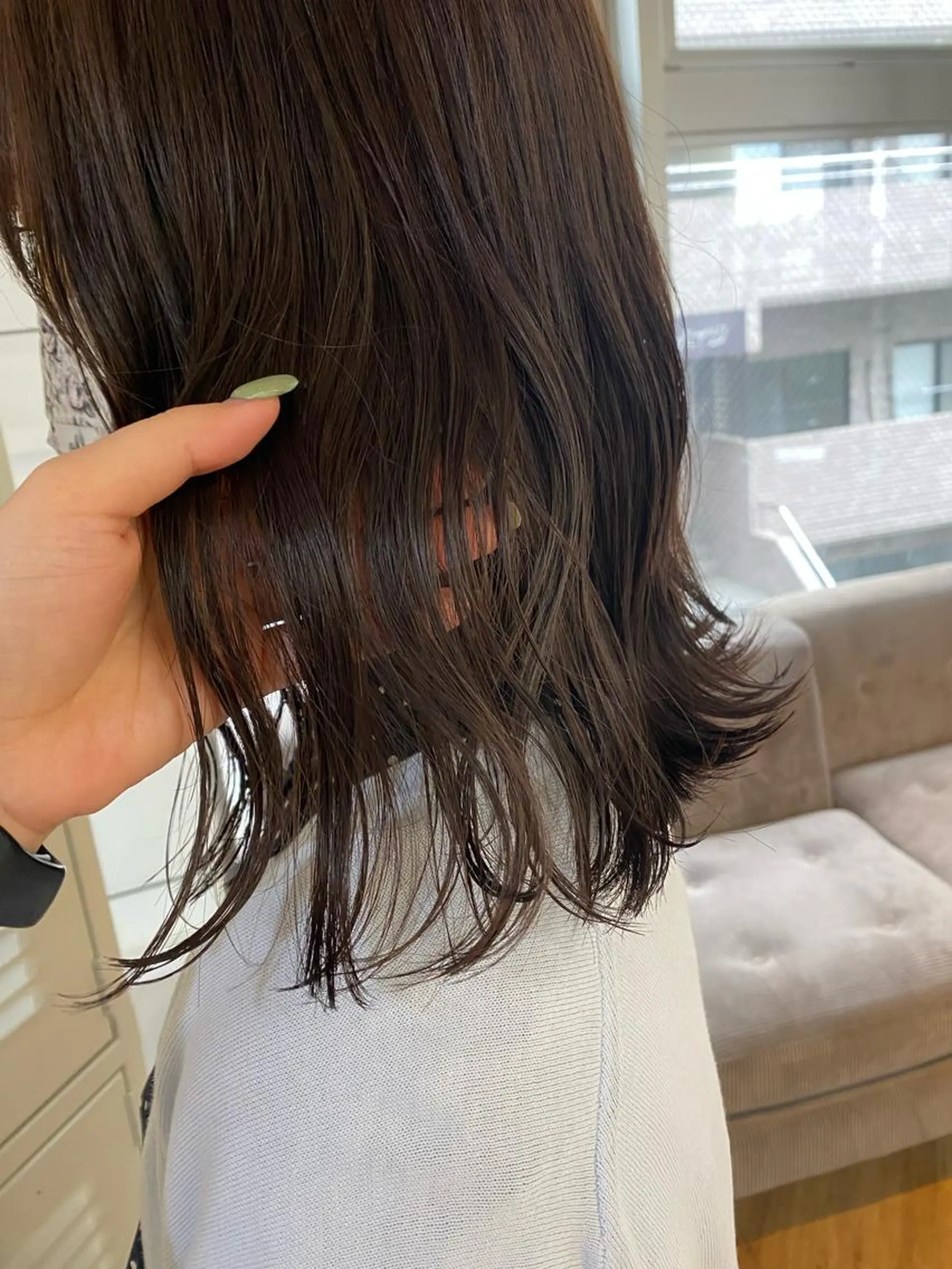 セミロング カラー ヘアカラー ｱｵﾇﾏ ﾐﾕ 🦕のヘアスタイル