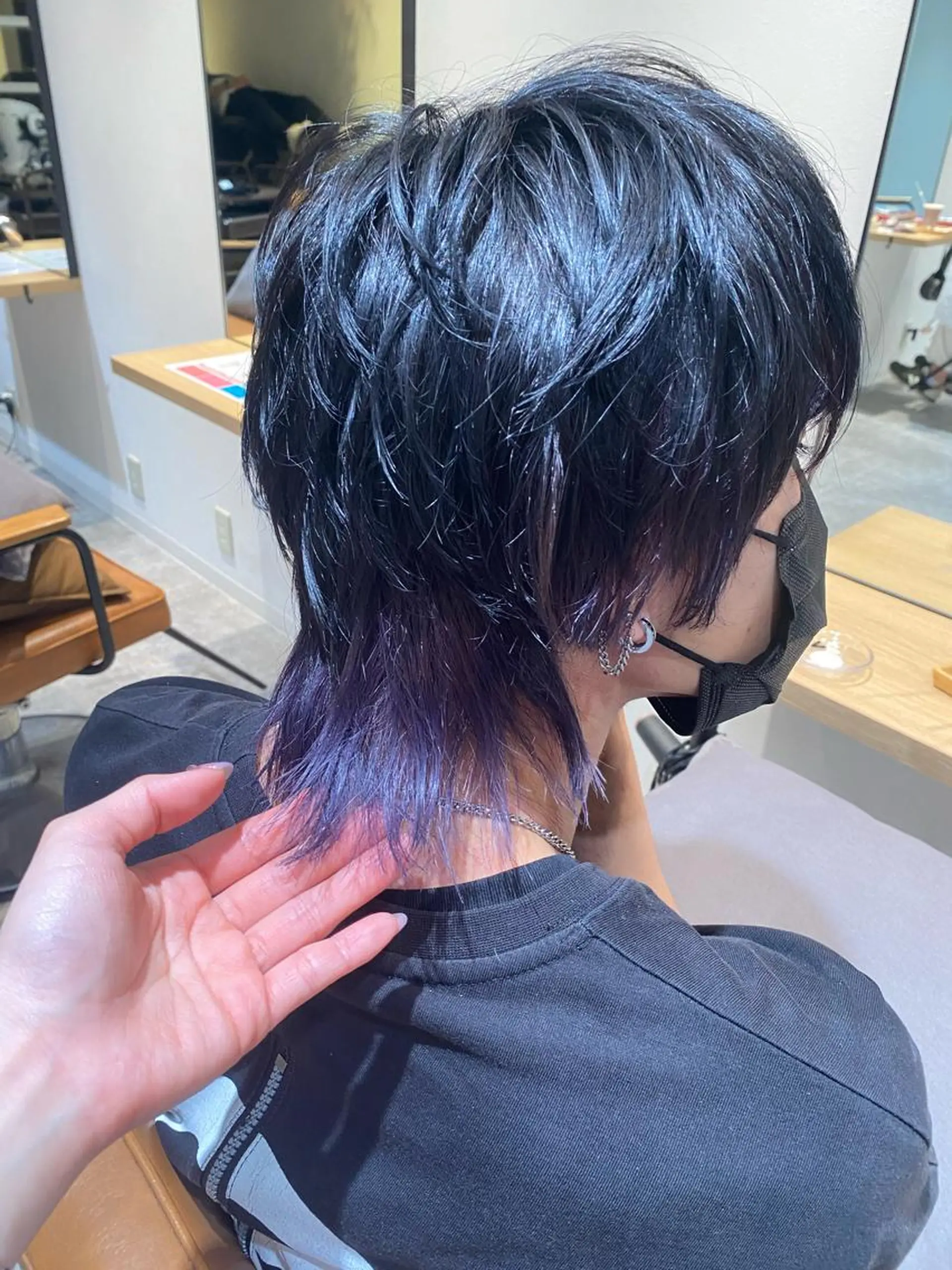 カラー メンズ メンズウルフカット ウルフカット カット ヘアカラー オスズ 🎀´-のヘアスタイル