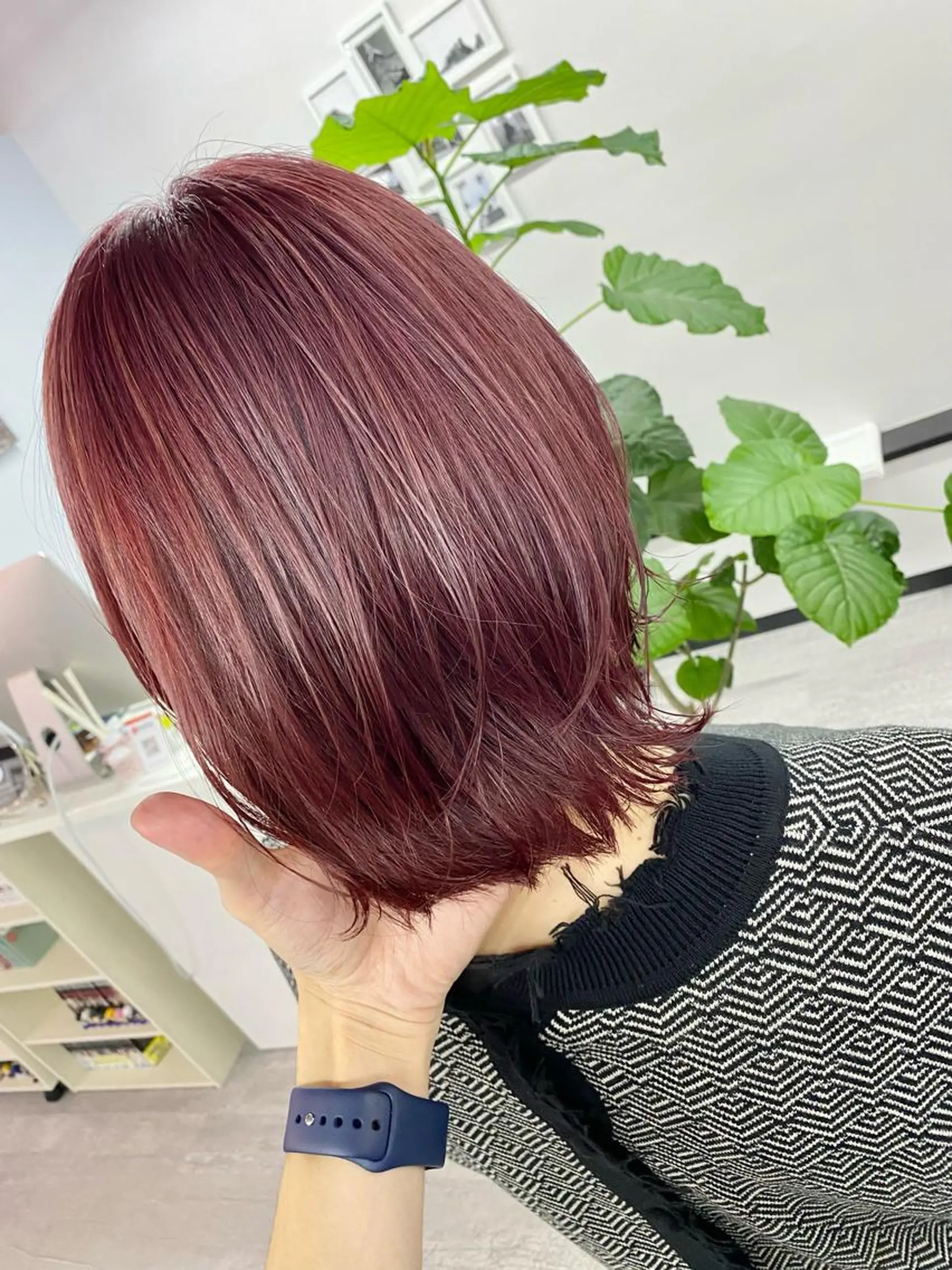 ミディアム カラー ヘアカラー トリートメント 名畑 裕貴のヘアスタイル