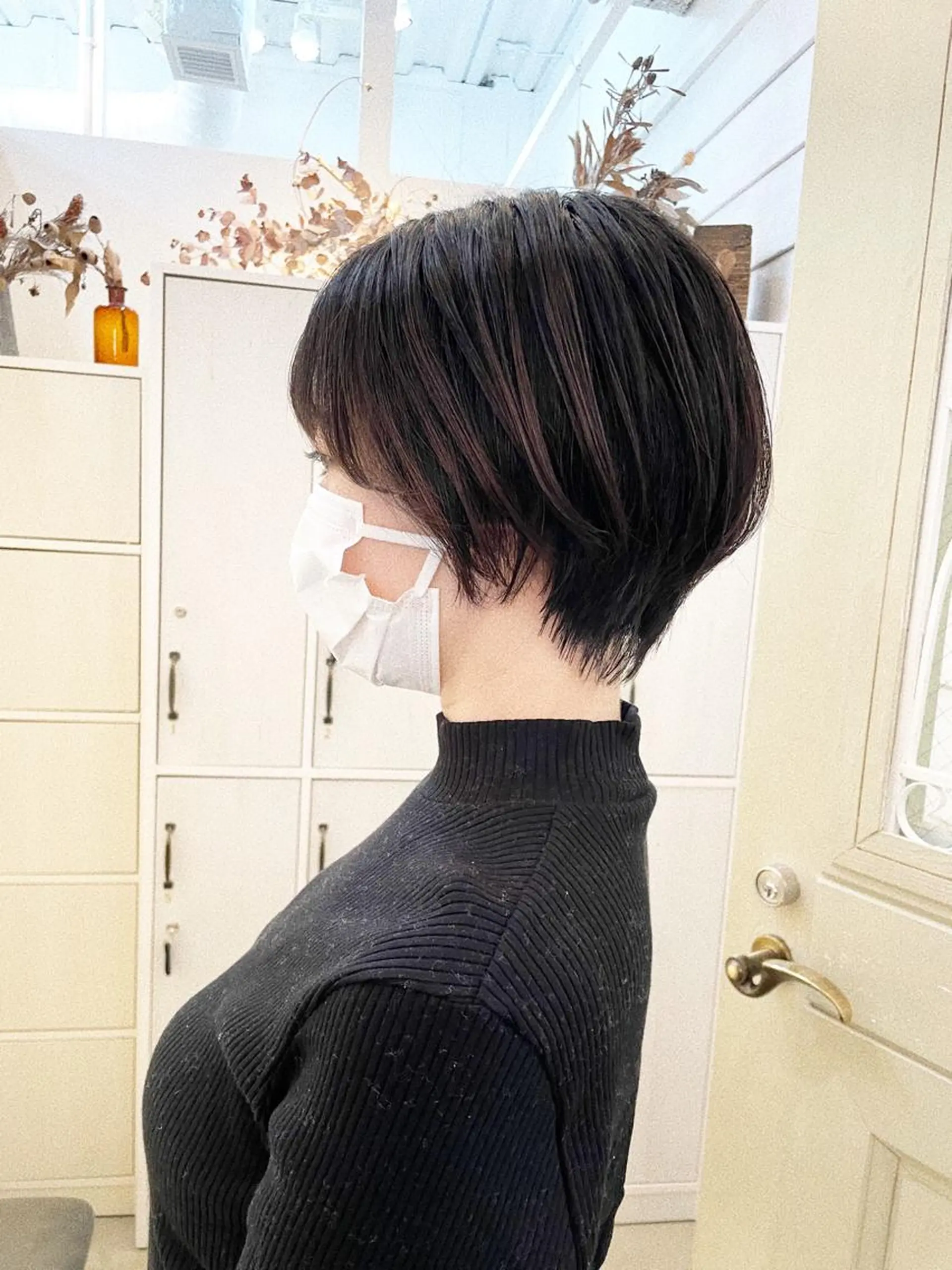 ショート ショートボブ ハンサムショート ボブ くせ毛 ショートヘア カット ヘアカラー トリートメント newline銀座所属・銀座ショート/ 大人ショート/金子涼のヘアスタイル