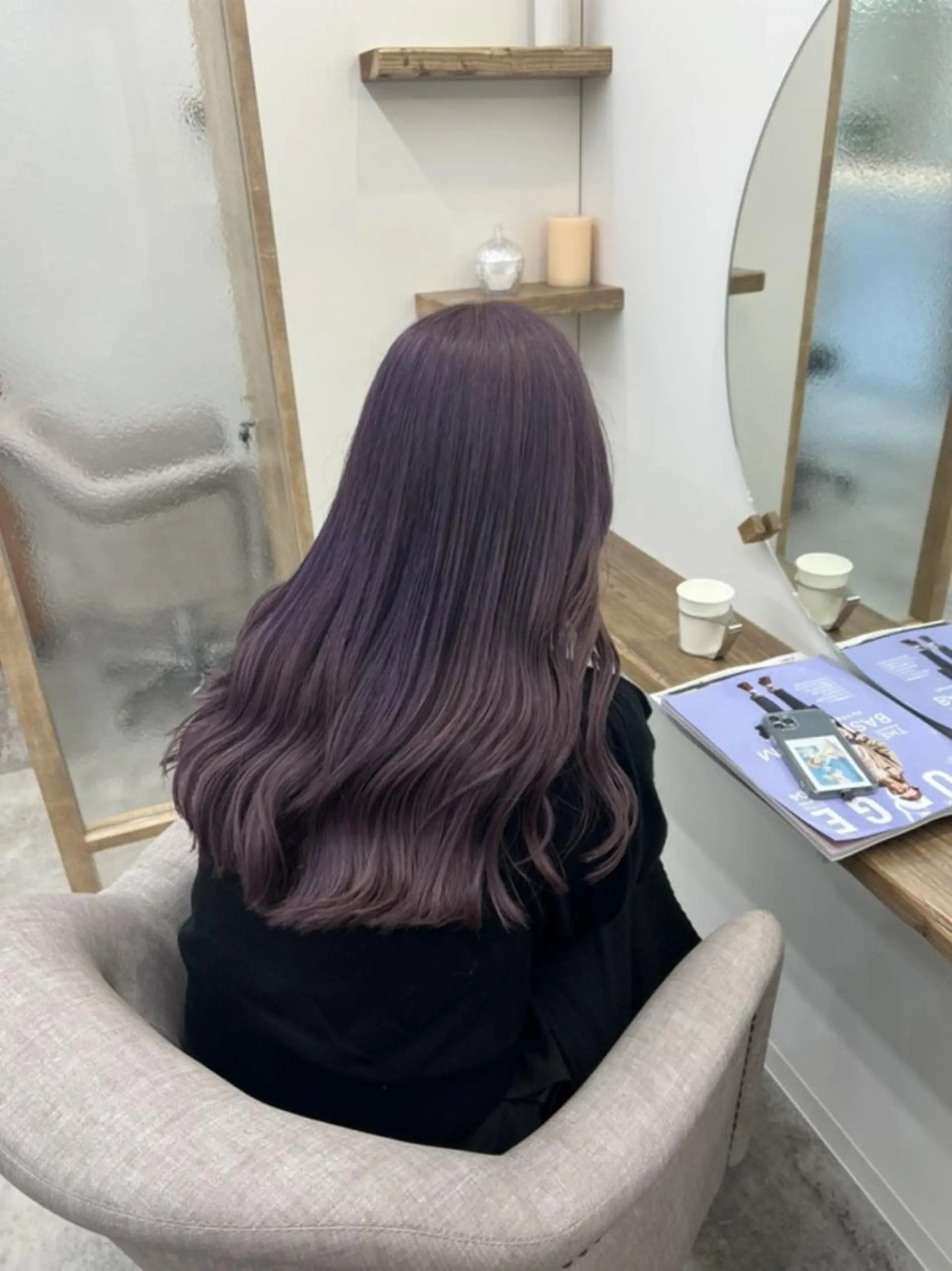 カラー ロング ブリーチ ラベンダーカラー カット ヘアカラー トリートメント Ami アミのヘアスタイル