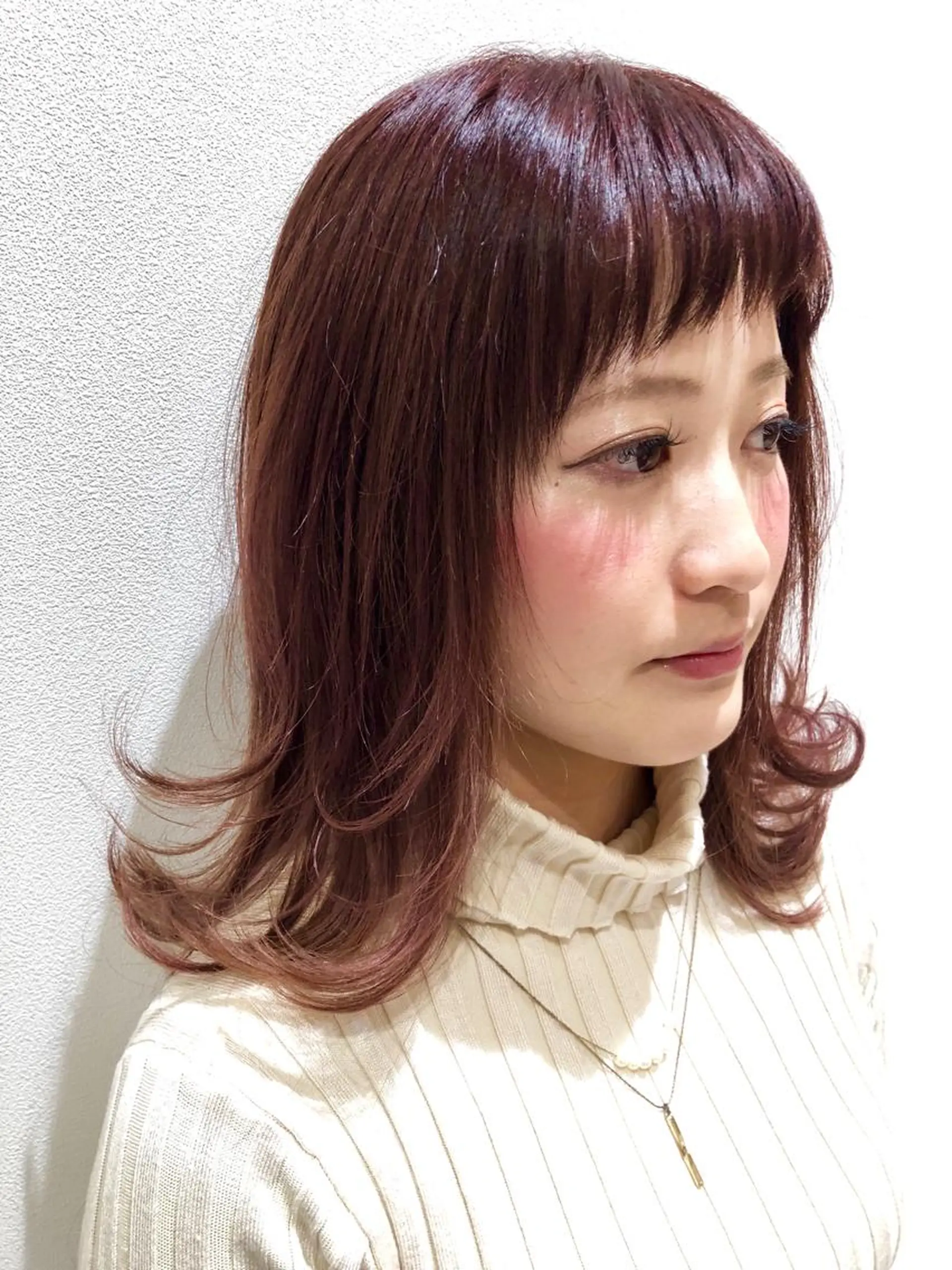 セミロング カラー カット 縮毛矯正 トリートメント RUBEUS【ルベウス】所属・✨艶々カラー🎨 杉本賢人のヘアスタイル