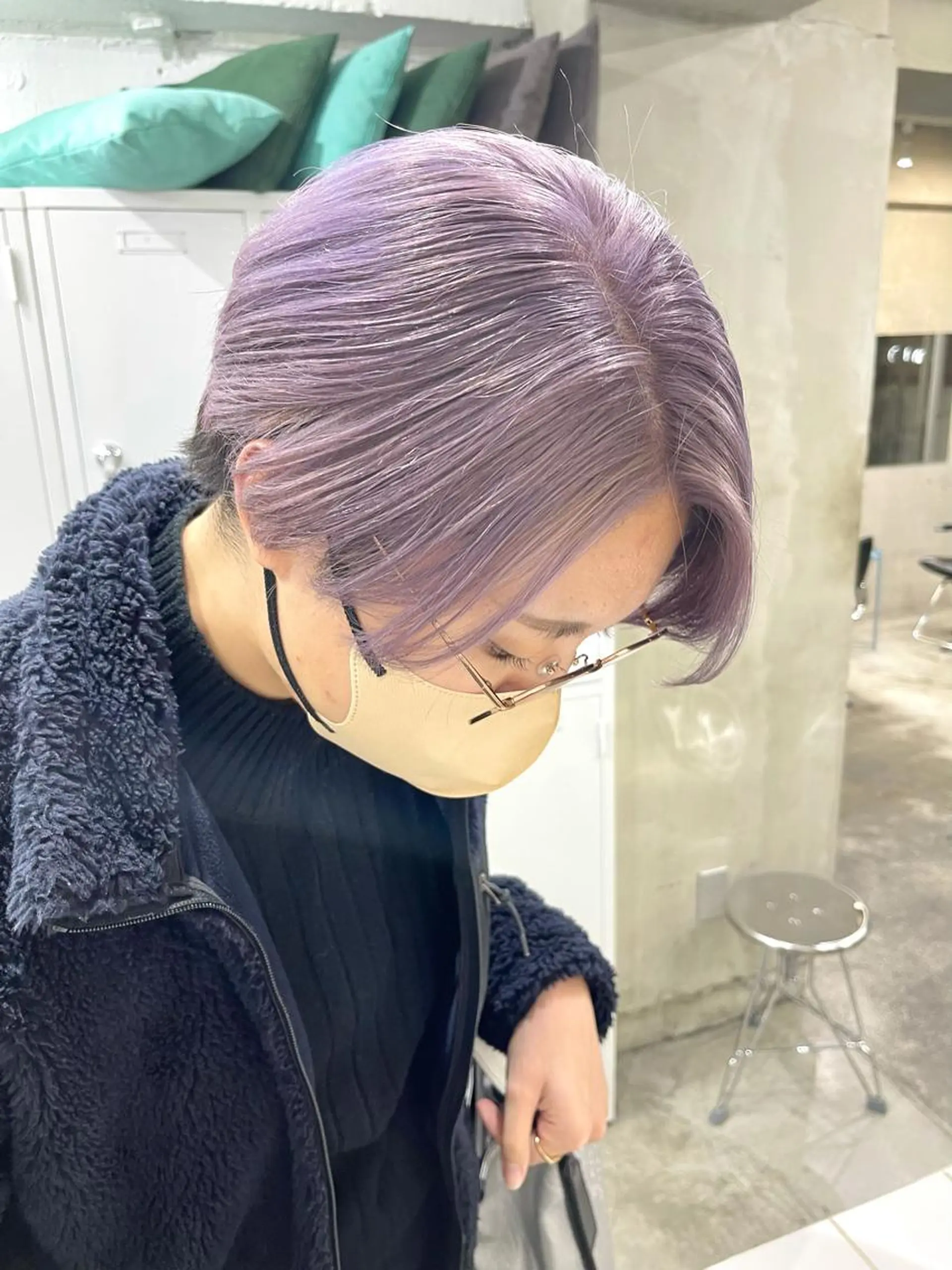 ショート カラー ハッシュカットとハイ トーン/HIROKIのヘアスタイル
