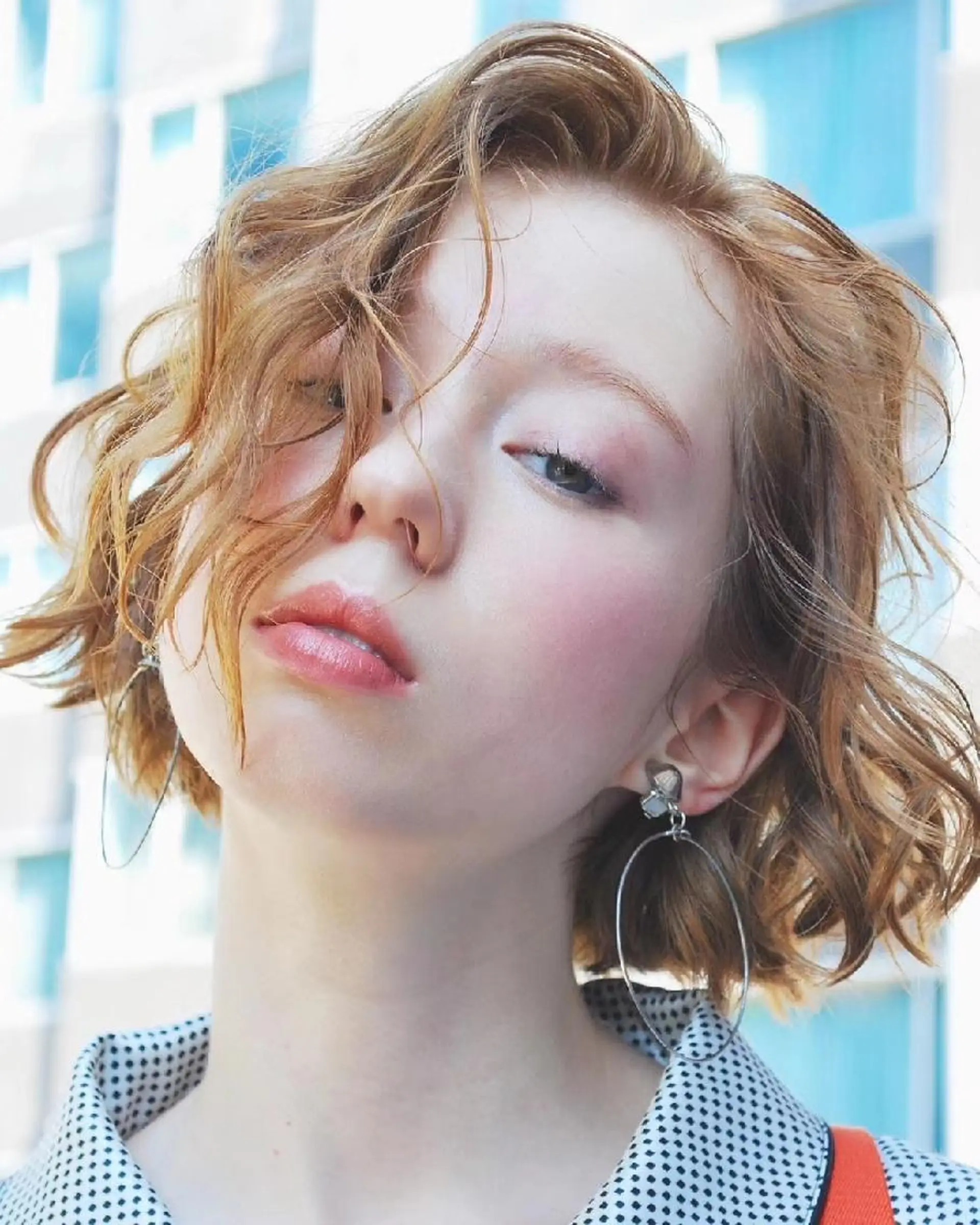 ショート カラー パーマ ヘアアレンジ u hair所属・こばやし ももこのヘアスタイル