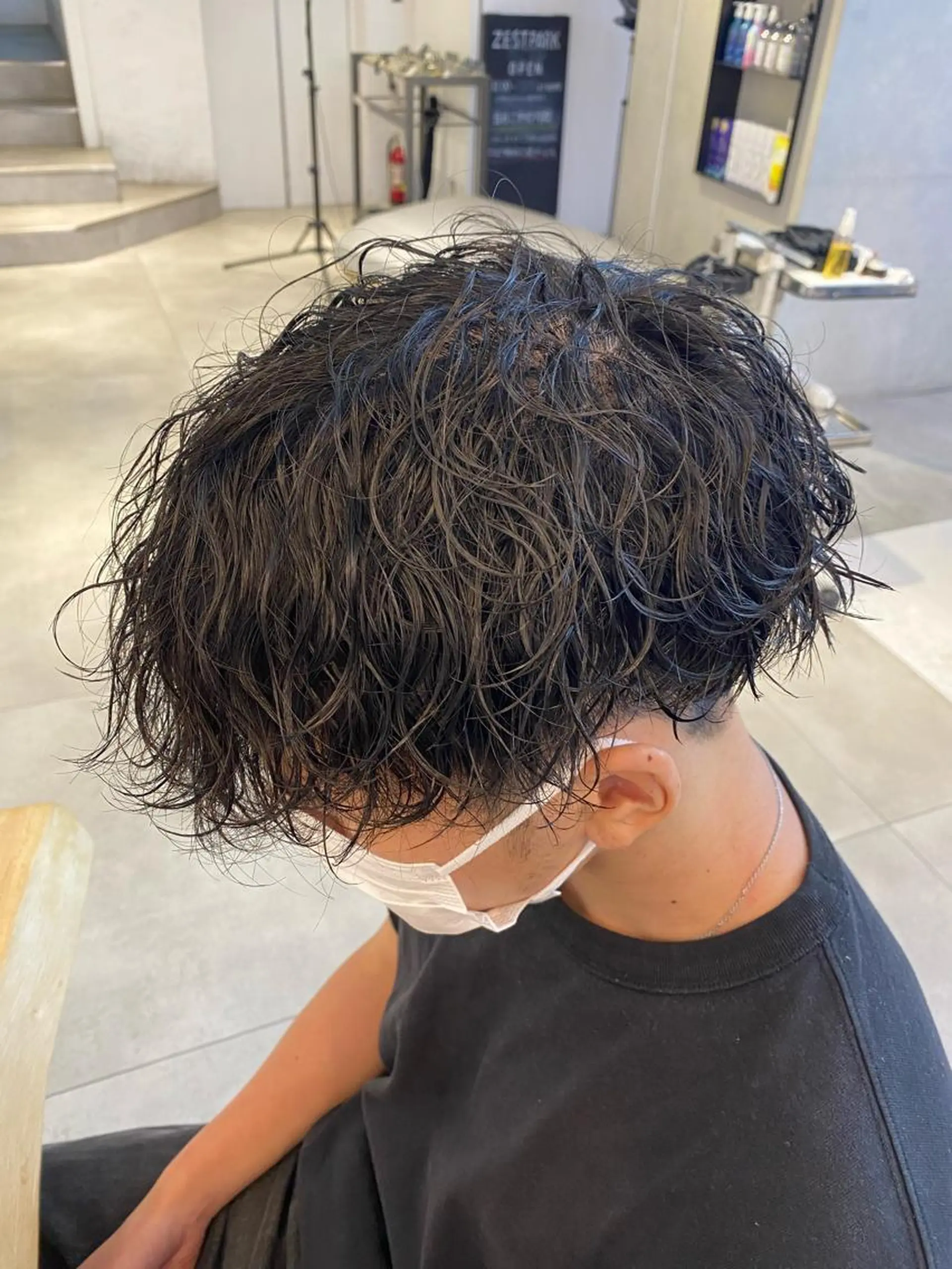 パーマ メンズ カット パーマ 新宿【メンズパーマ】 塩澤太一のヘアスタイル