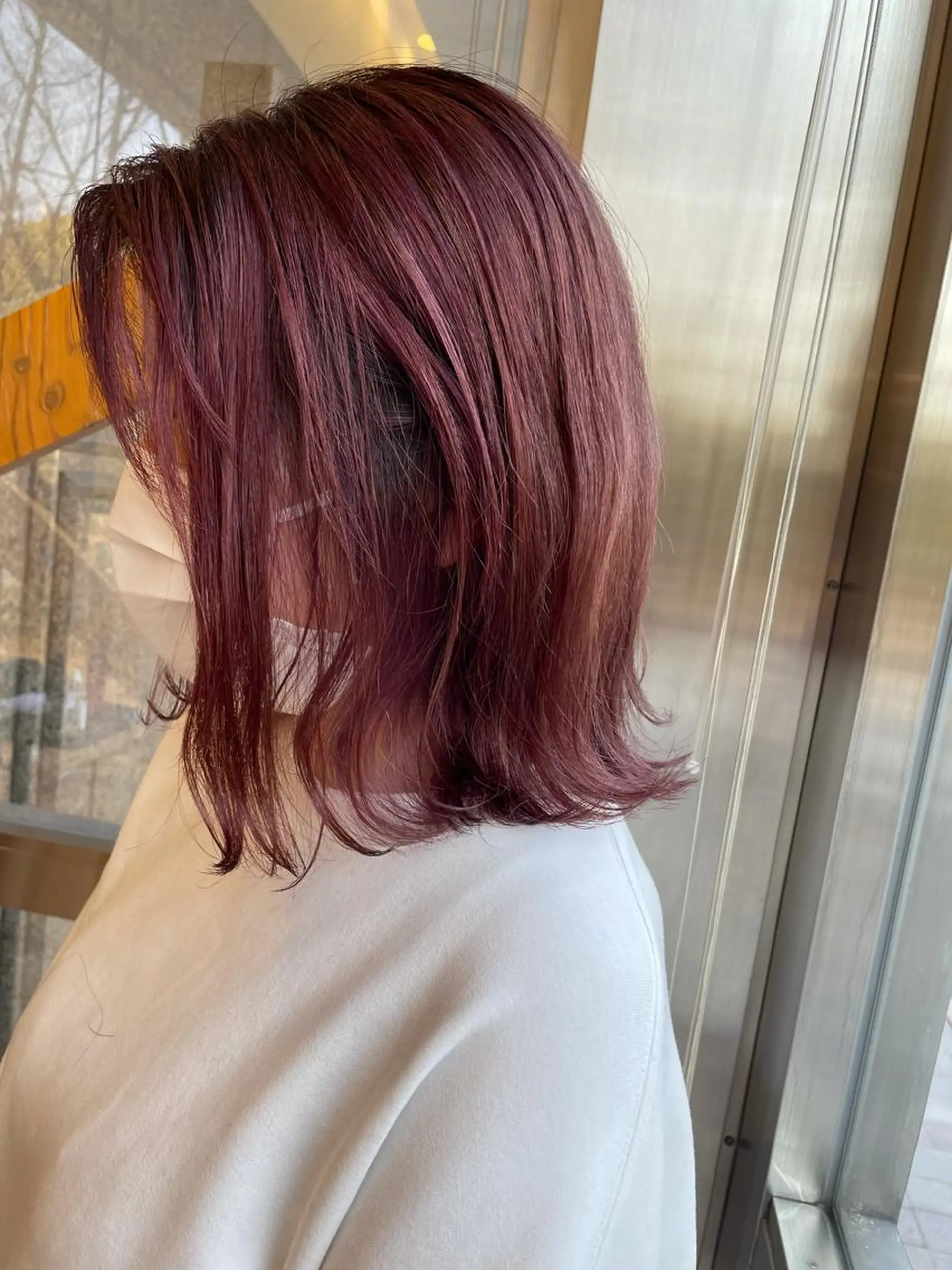 ミディアム カラー ブリーチ ケアブリーチ ピンクカラー ブリーチ/レイヤー 🌻Mutsumiのヘアスタイル