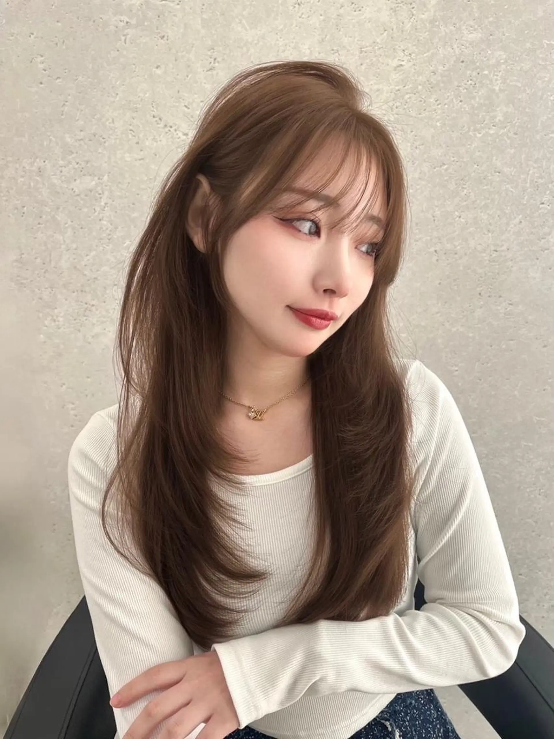 カラー カット ヘッドスパ ヘアセット 透明感ベージュ🧁 池袋LAND🤍のヘアスタイル