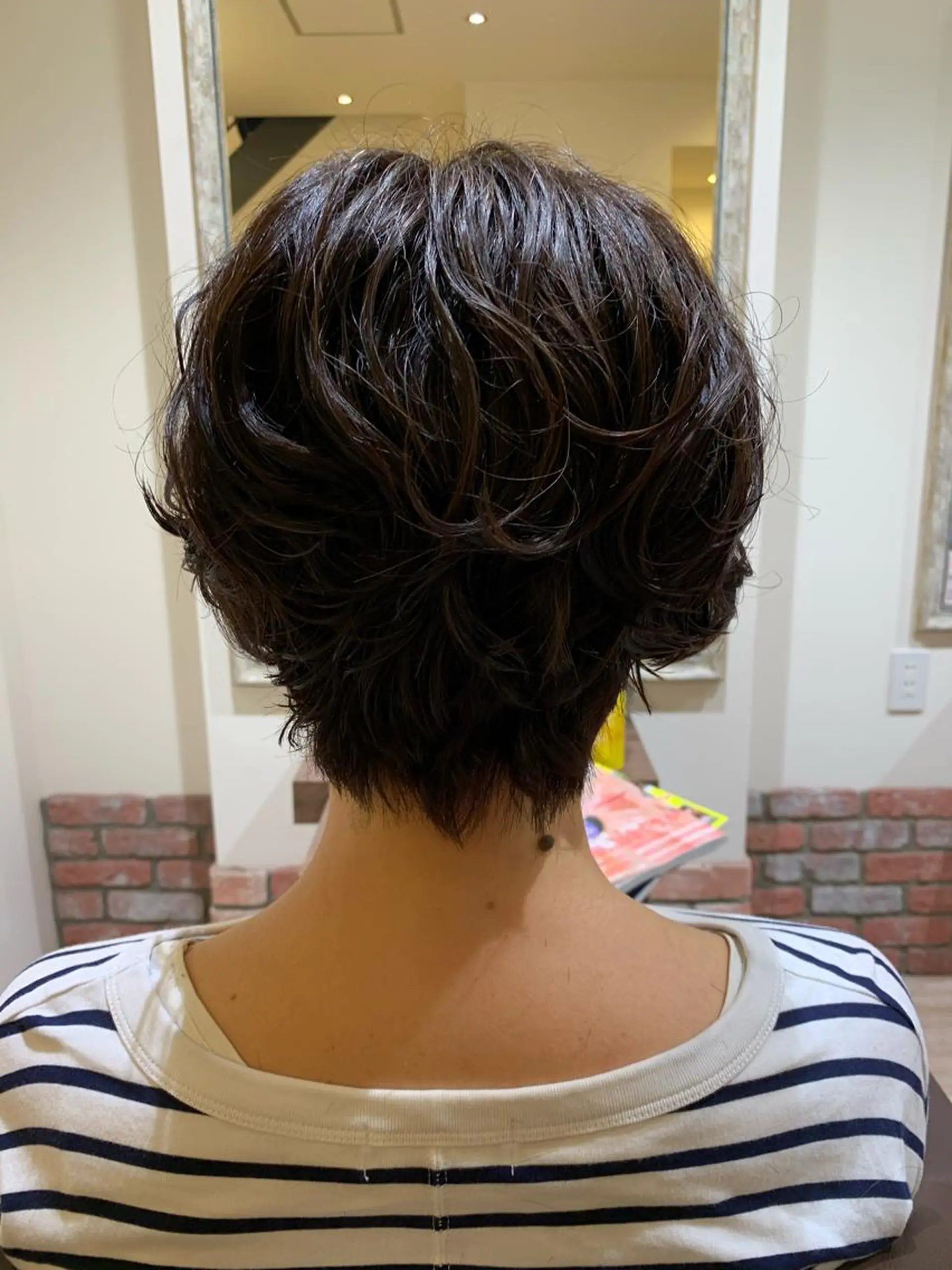 ショート カラー パーマ ヘアアレンジ 髪質改善&Spa fee南越谷2号店所属・髪質改善/南越谷/ 山岸彩夏のヘアスタイル