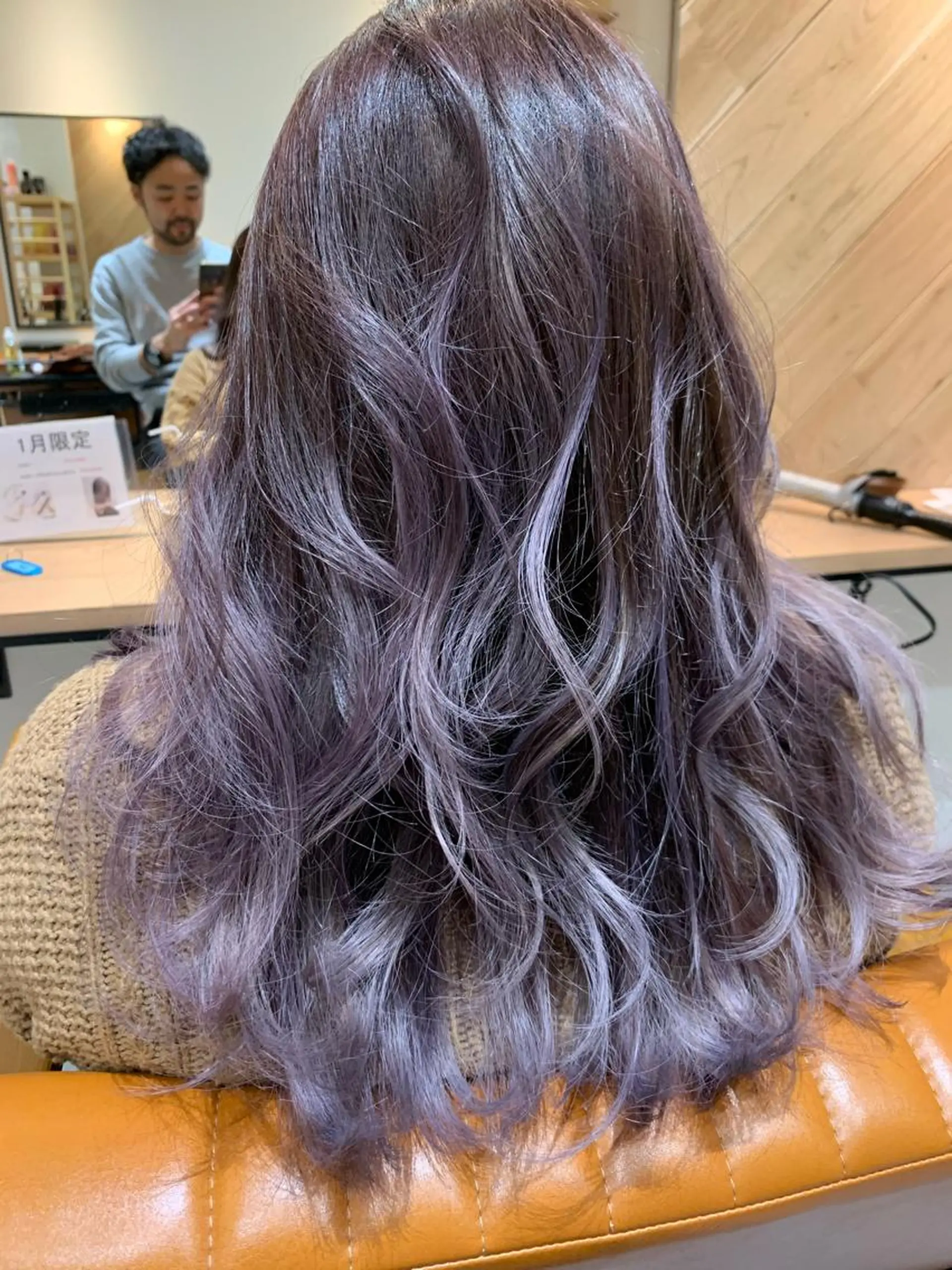 セミロング カラー アッシュ ラベンダーカラー ラベンダーアッシュ オーナースタイリスト 宗正淳志のヘアスタイル