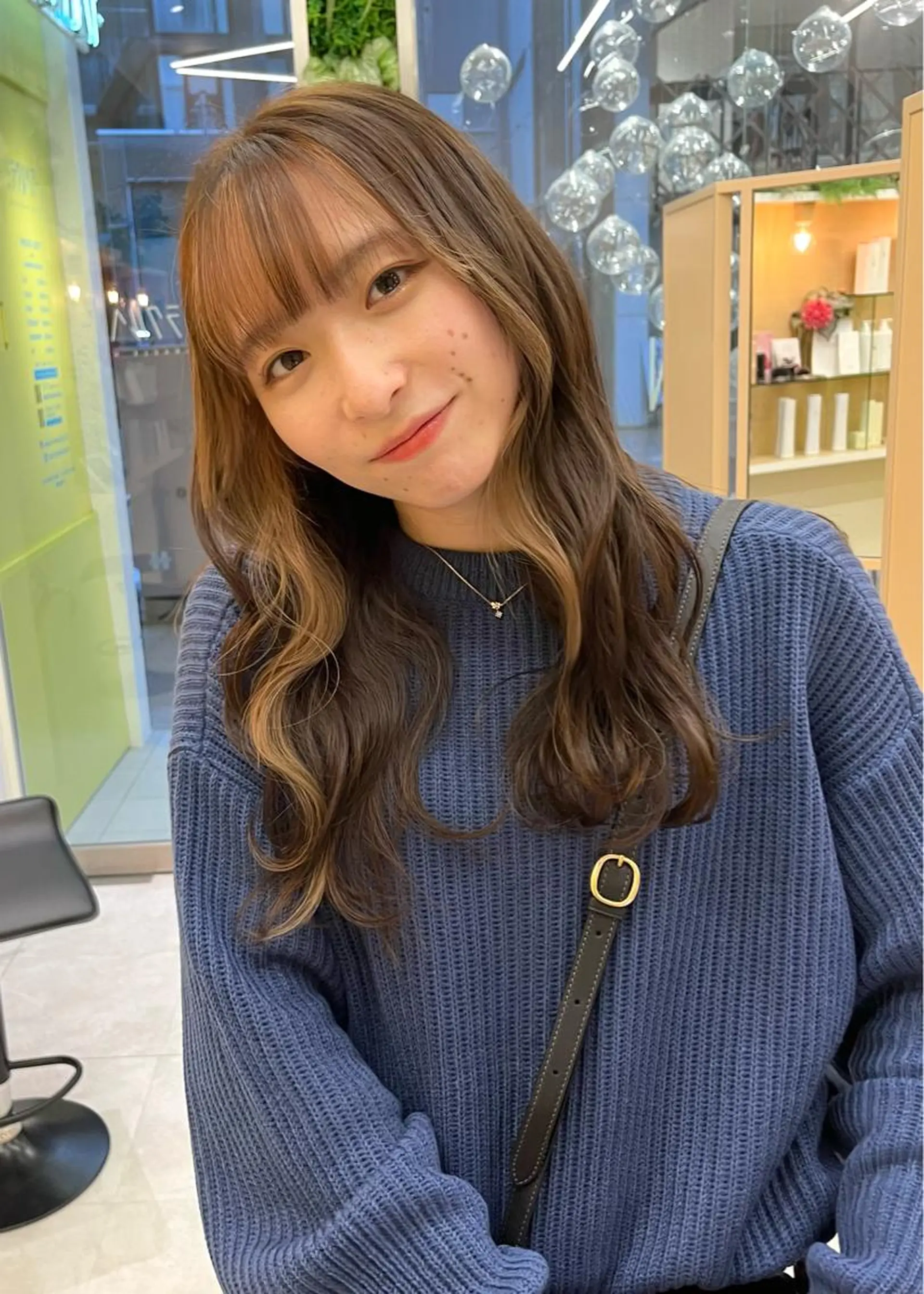 カラー ミストバング ベージュカラー  フェイスフレーミング オリーブベージュ 🟣金沢駅近covo SHUNNA🟣のヘアスタイル