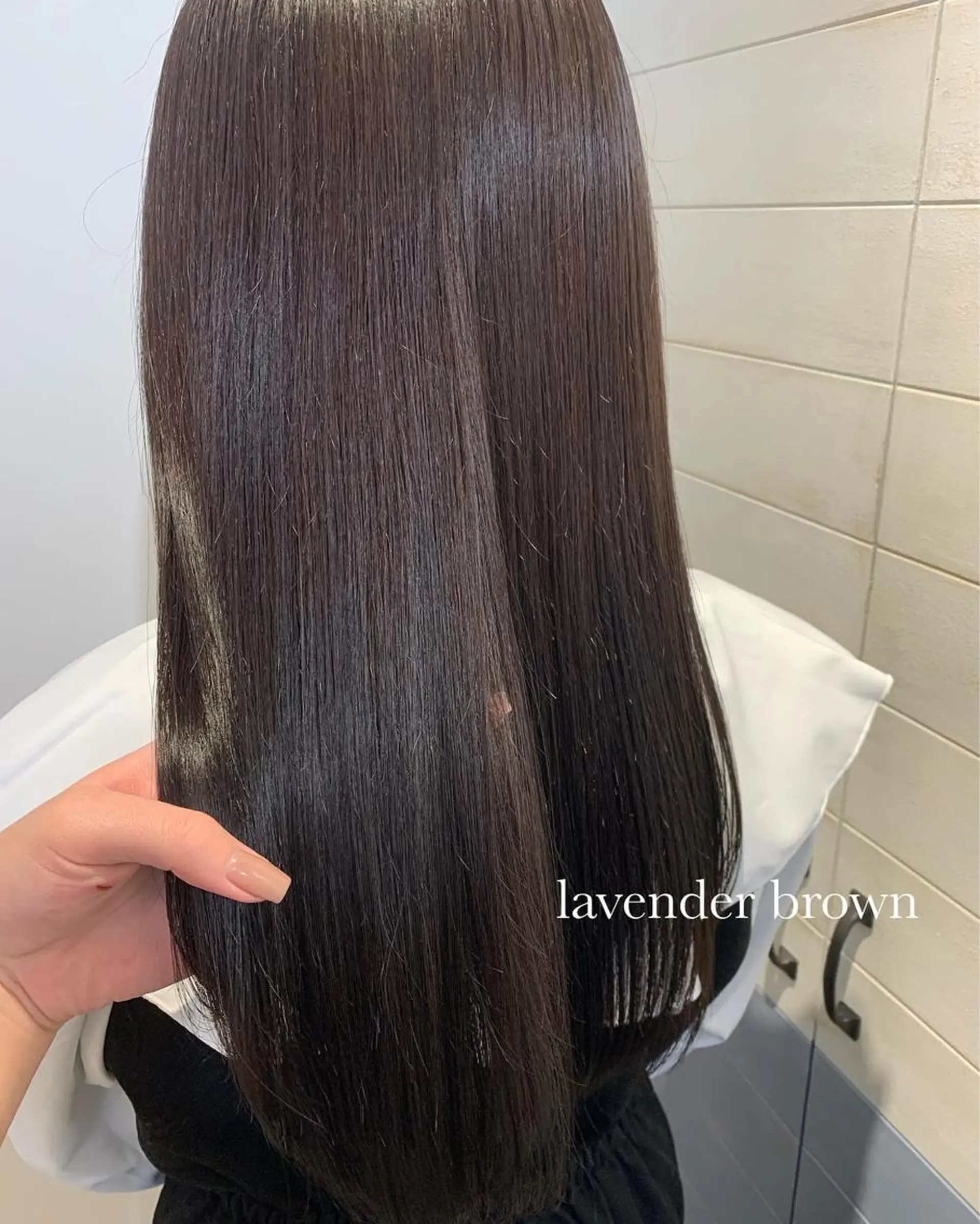 セミロング カラー ブラウンカラー ラベンダーカラー ラベンダーブラウン カット ヘアカラー トリートメント 🍓韓国ヘア レイヤ ーカット🍓笠原 葵のヘアスタイル