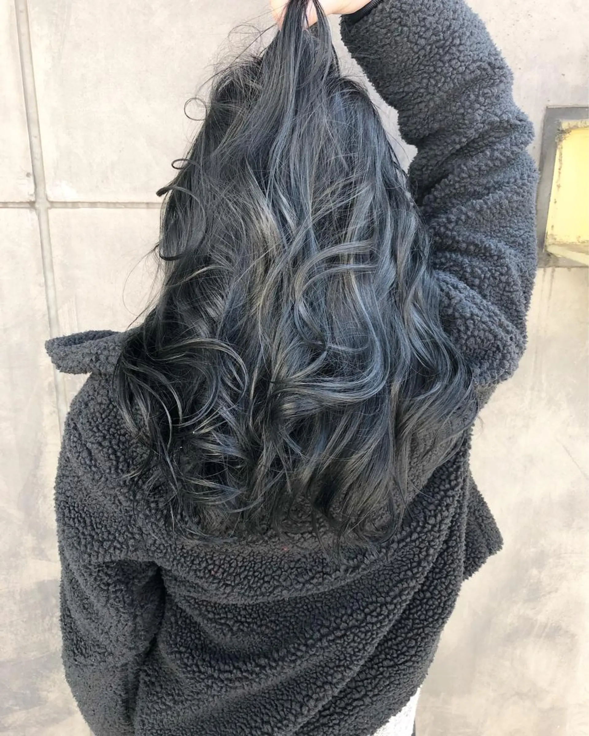 ロング カラー ブルーカラー ブルージュ レイヤーカット BLend 渋谷のヘアスタイル