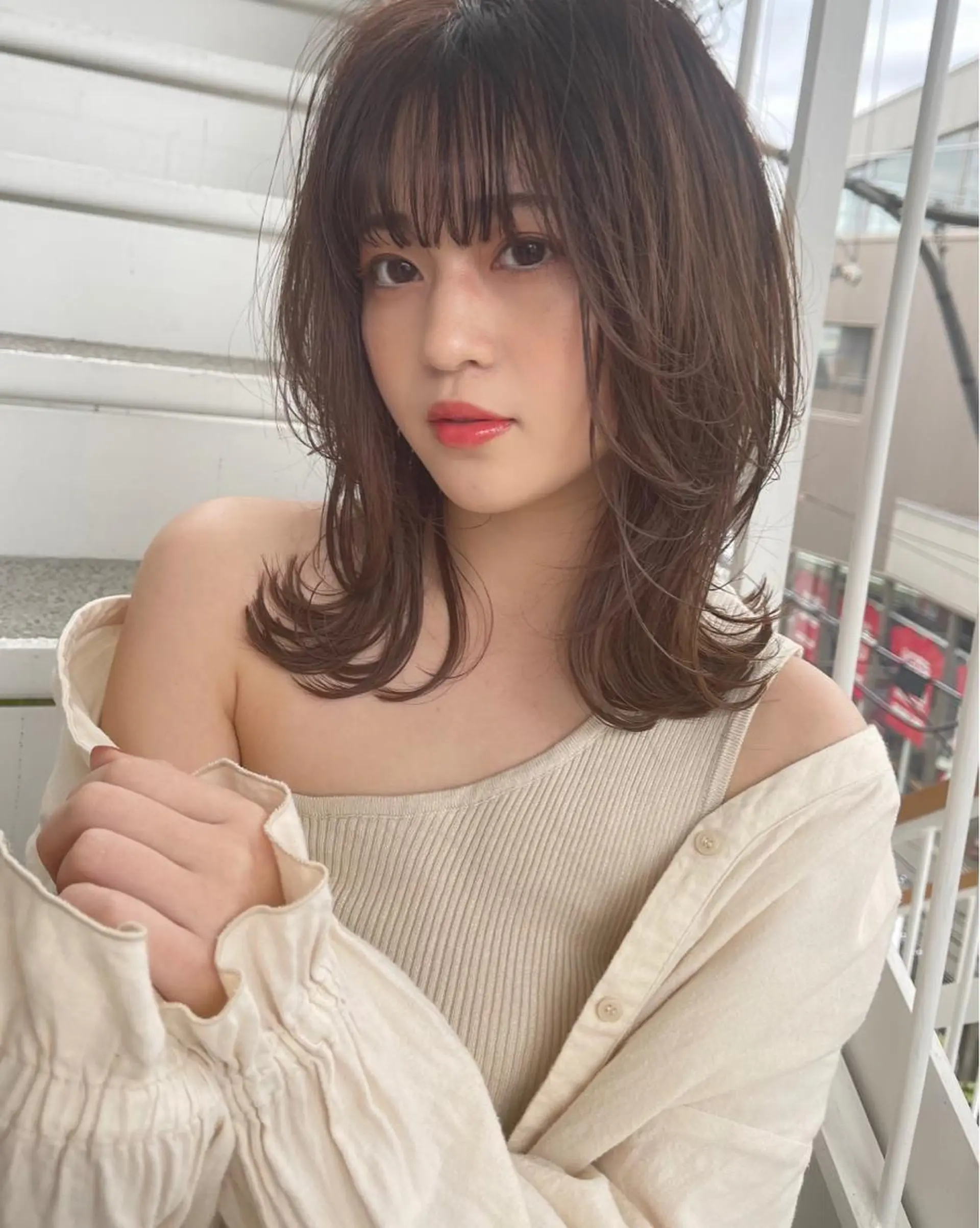 ミディアム カラー カット ヘアカラー トリートメント カルテット高円寺所属・似合わせの達人🌈 SYU🫧のヘアスタイル