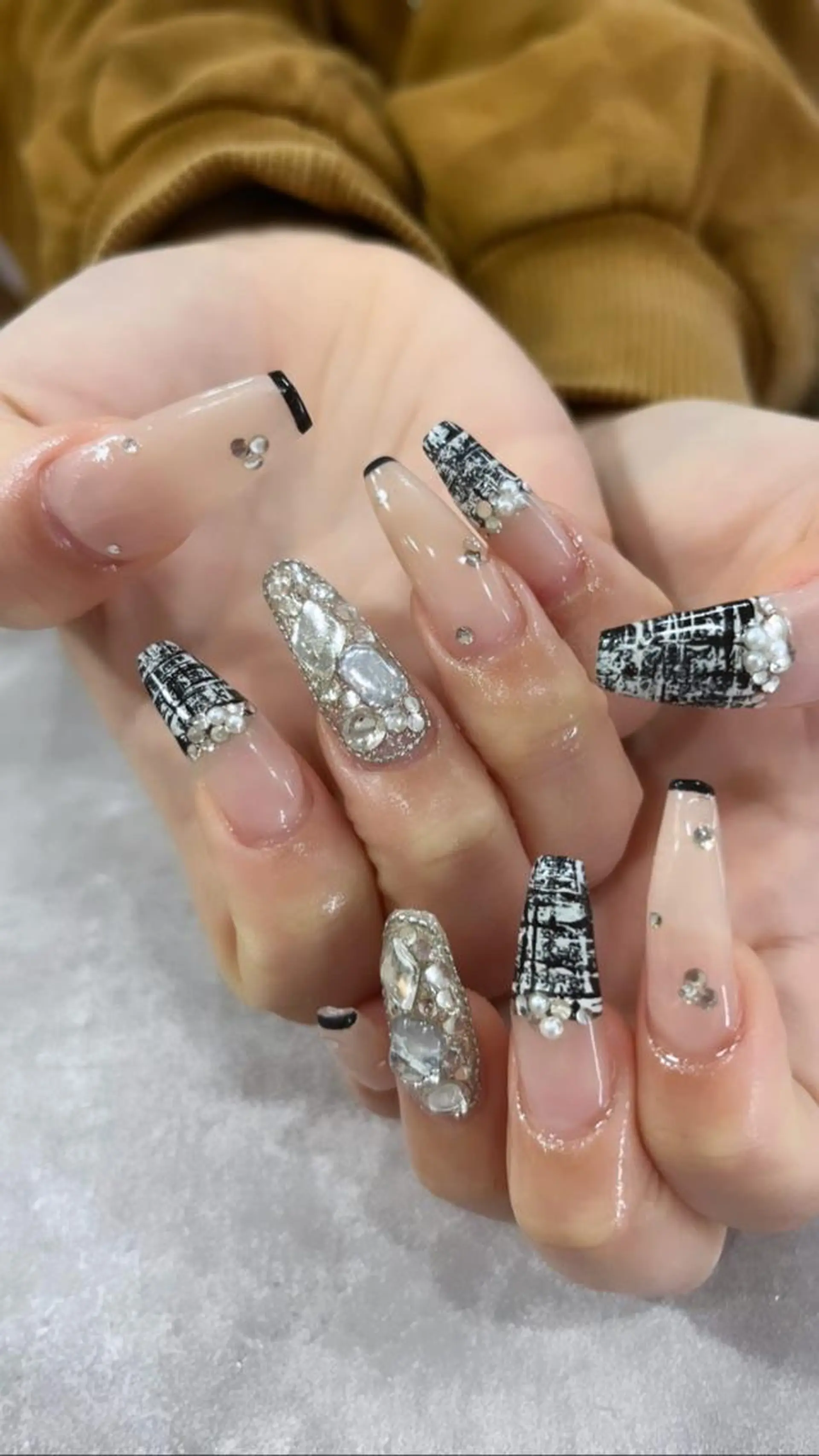 ネイル ツイードネイル wooone所属・wooone nail.rieのネイルデザイン