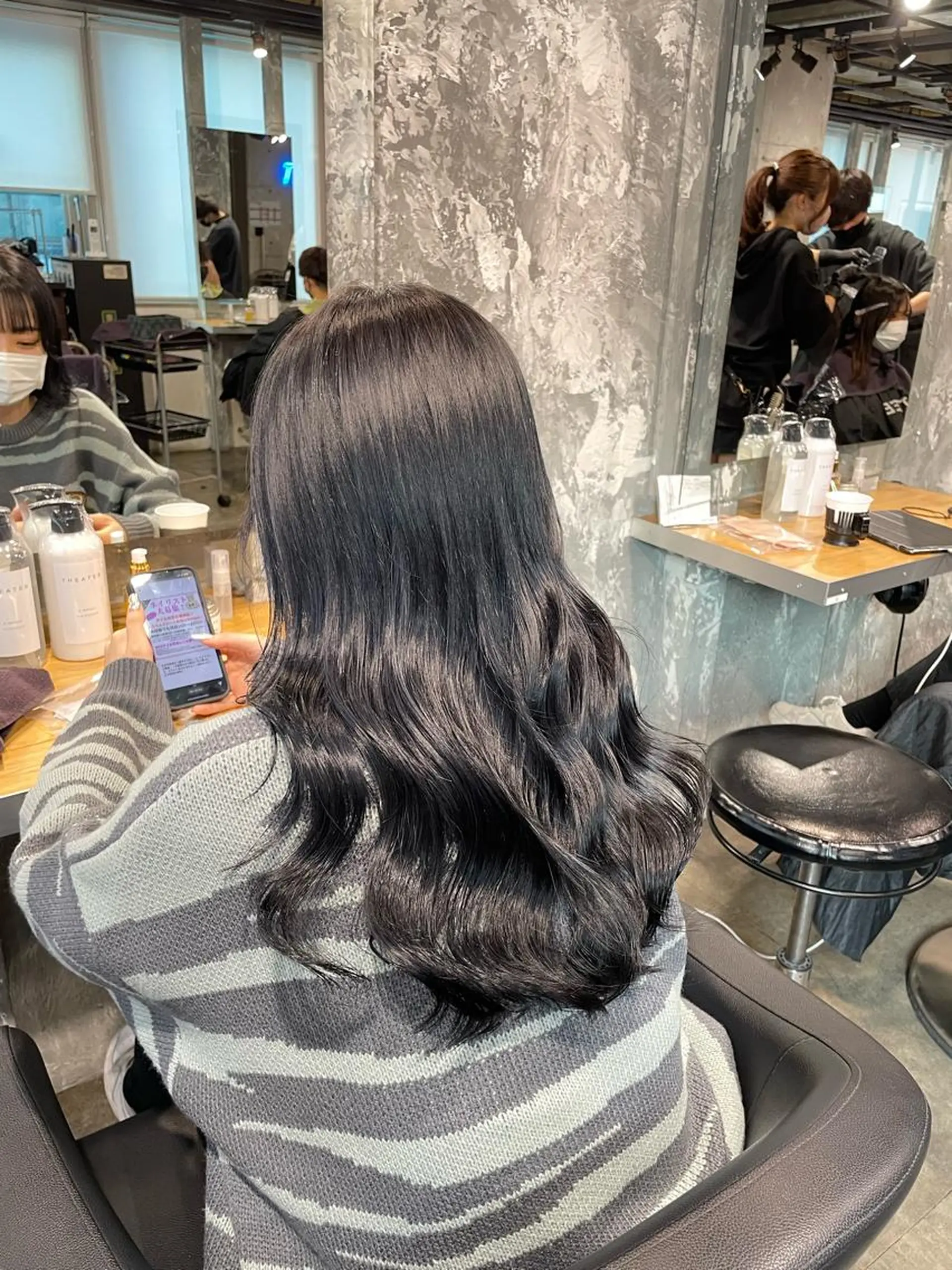 ロング カラー カット ヘアカラー トリートメント ヘアセット I'S.横浜所属・赤み消しカラー 🍀JUNKIのヘアスタイル