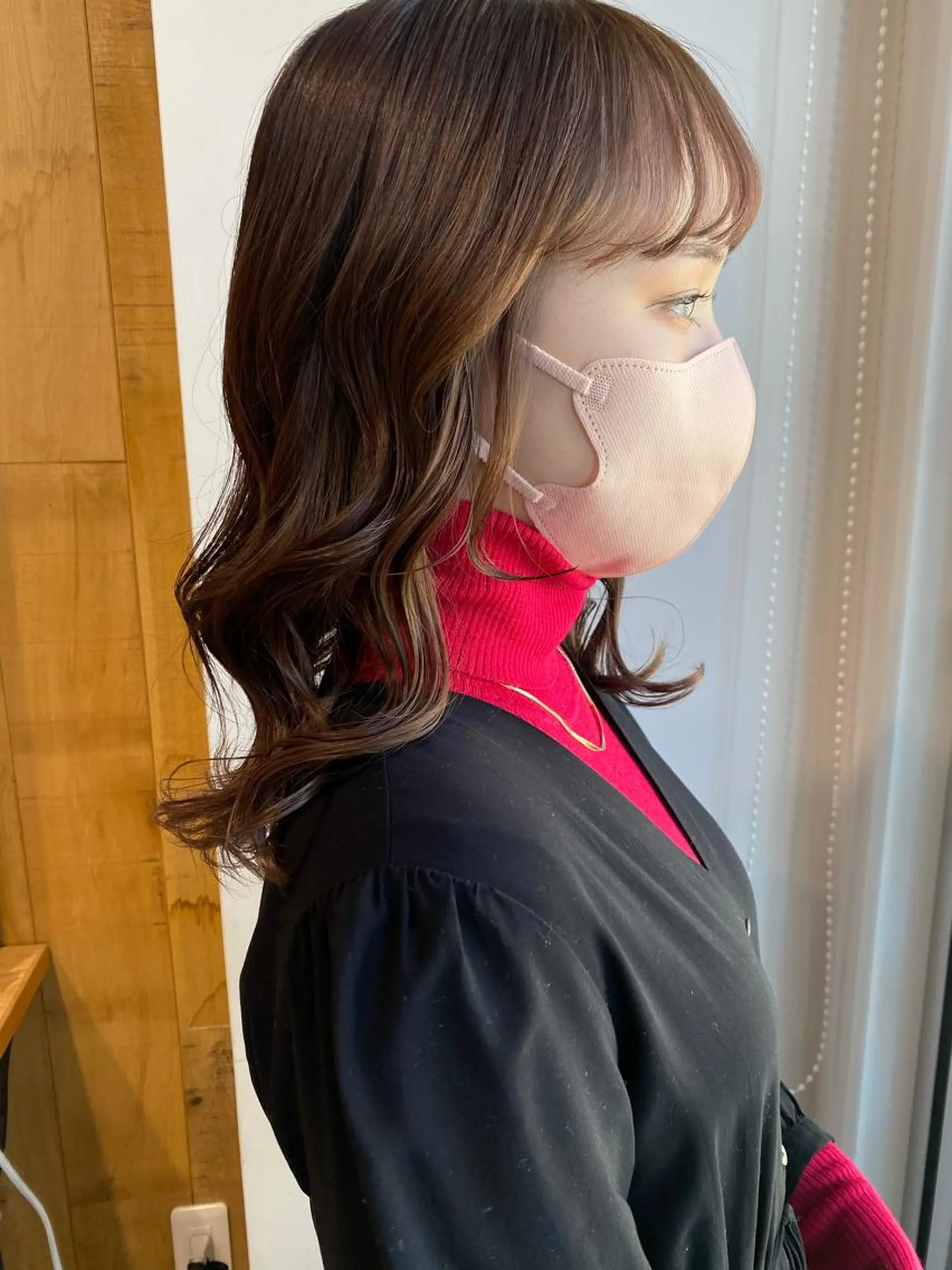 ミディアム カラー ベージュカラー レイヤー/髪質改善 渡邉【日吉美容室】のヘアスタイル