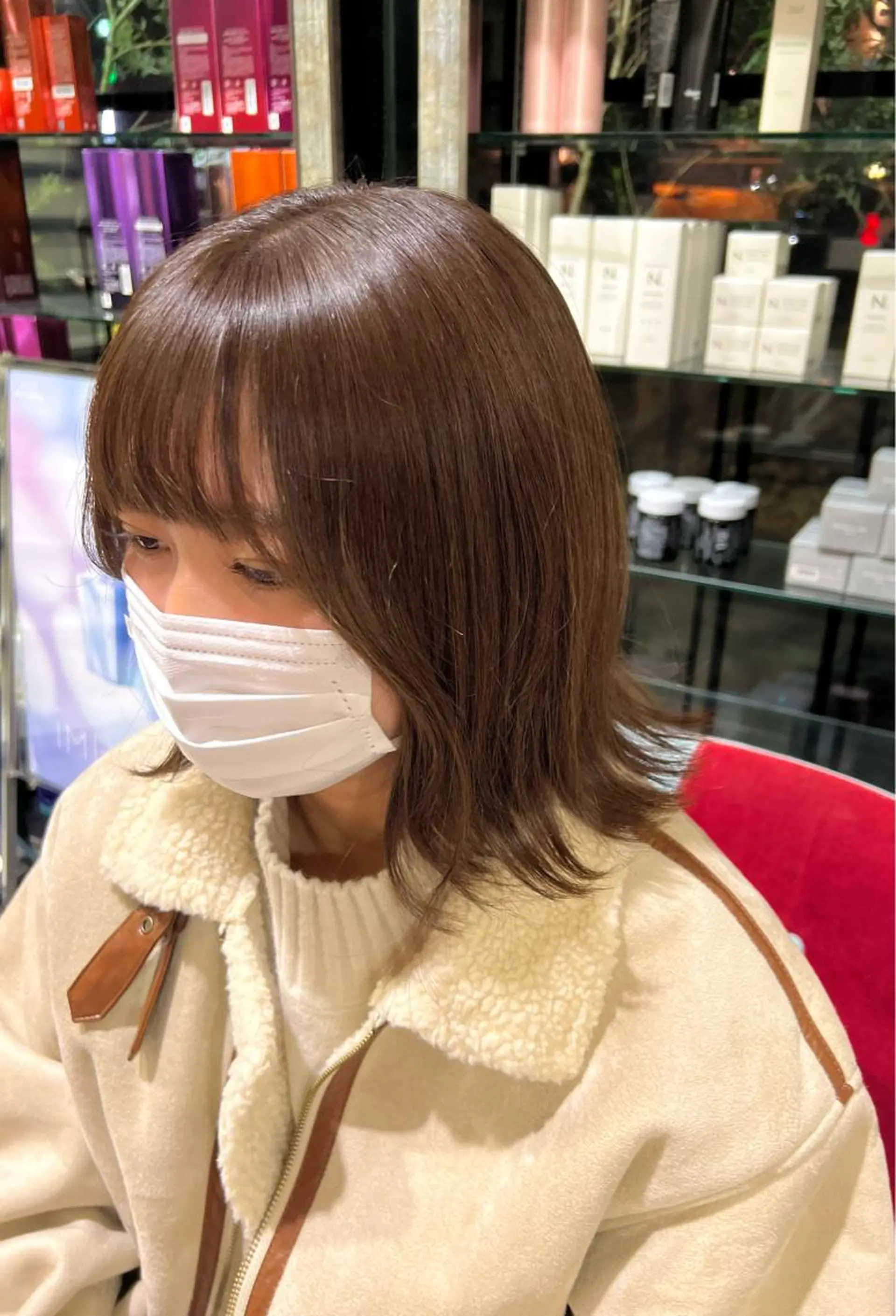 ミディアム カラー アッシュ アッシュブラウン ベージュカラー ブラウンカラー 透明感カラー 韓国ヘアダウンパーマ シャドウパーマ/航太のヘアスタイル