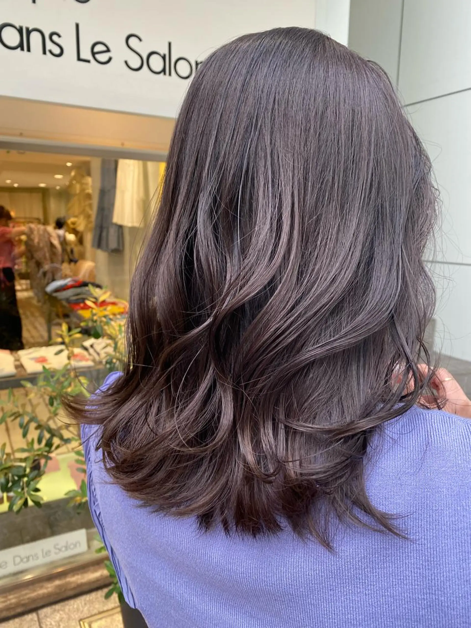ミディアム カラー ヘアアレンジ マツエク・マツパ アイブロウ グレージュ パープルカラー パープルグレージュ ヘアカラー トリートメント ヘアセット Noah's　Ark所属・透明感カラー🫧ヘア セット🫧松本菜月の眉毛・アイブロウイメージ