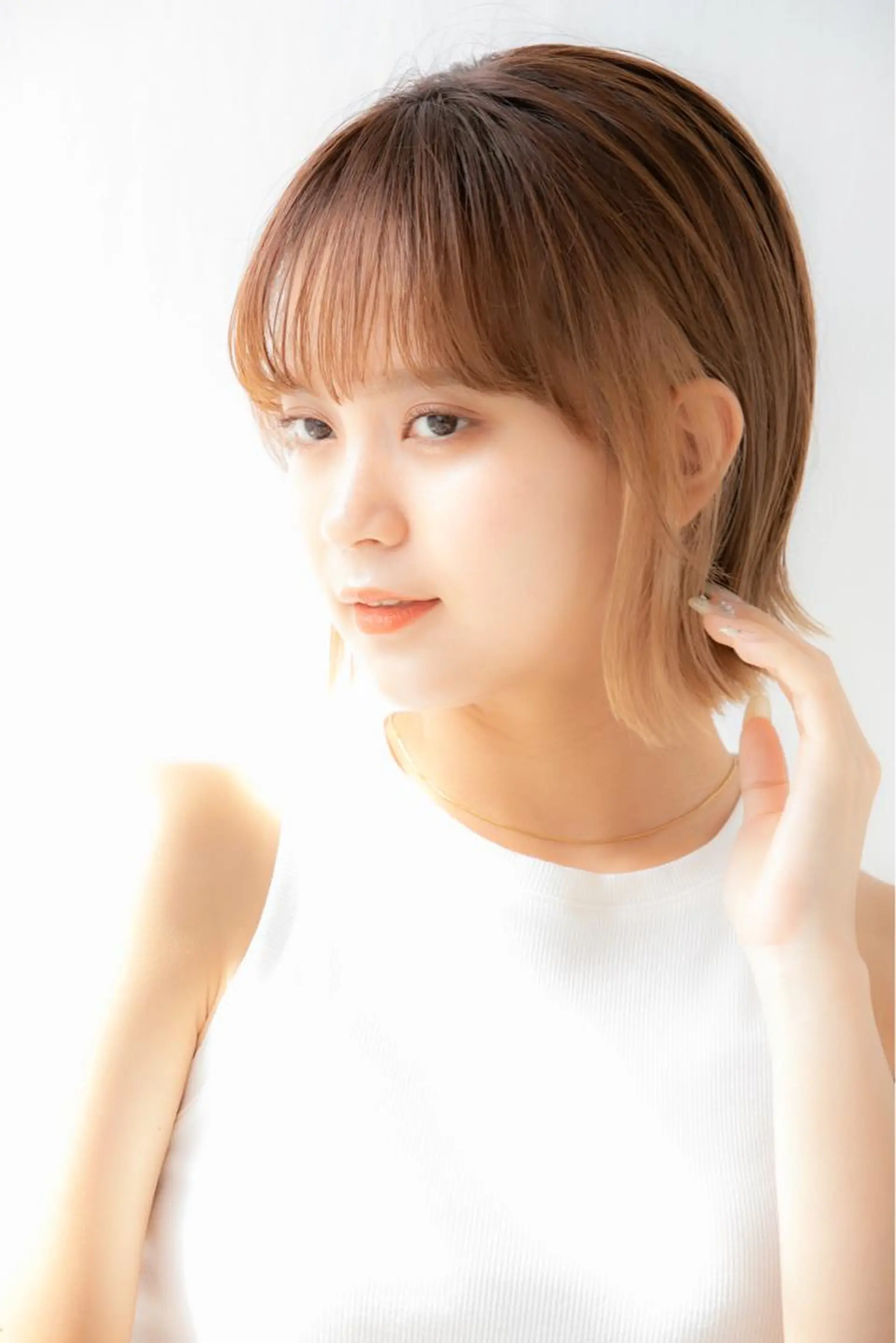 ミディアム カラー パーマ ヘアアレンジ 🩵美艶髪×透明感 カラー×質感再生💚のヘアスタイル