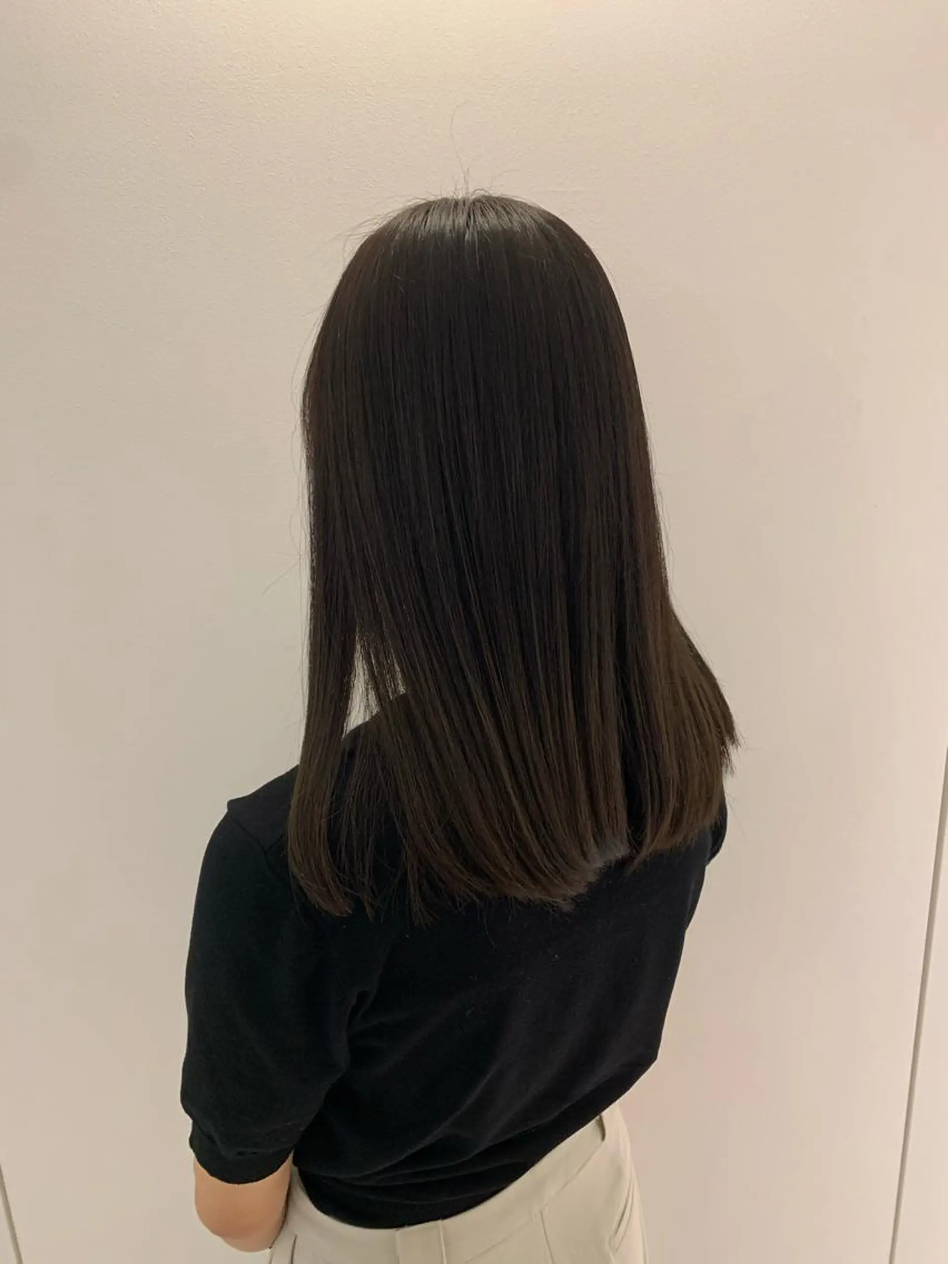 セミロング カット ヘアカラー 縮毛矯正 縮毛矯正 髪質改善　鈴木のヘアスタイル