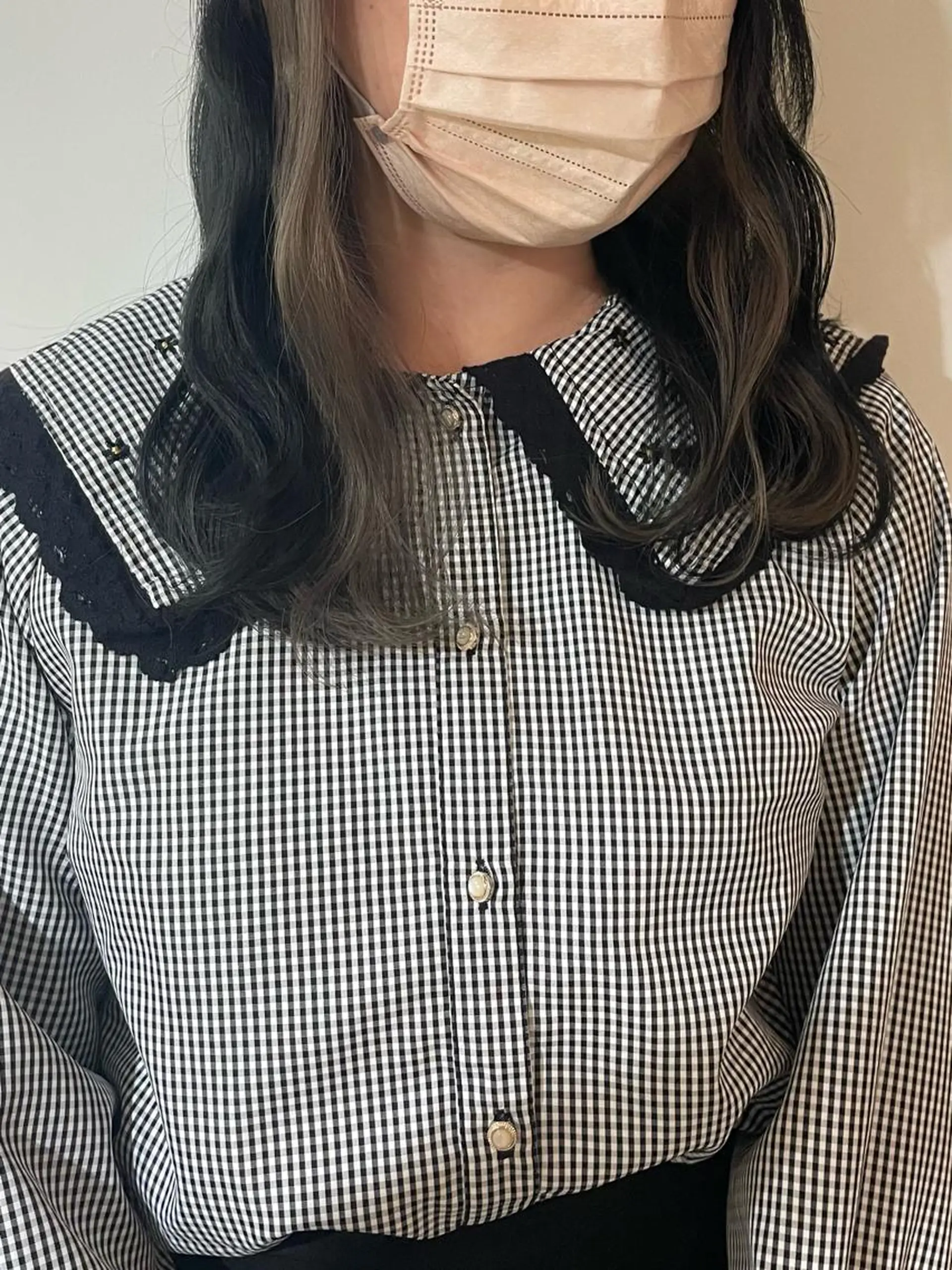 セミロング カラー 黒髪 ブルーカラー ブルーブラック chiharu ボブ/レイヤーのヘアスタイル