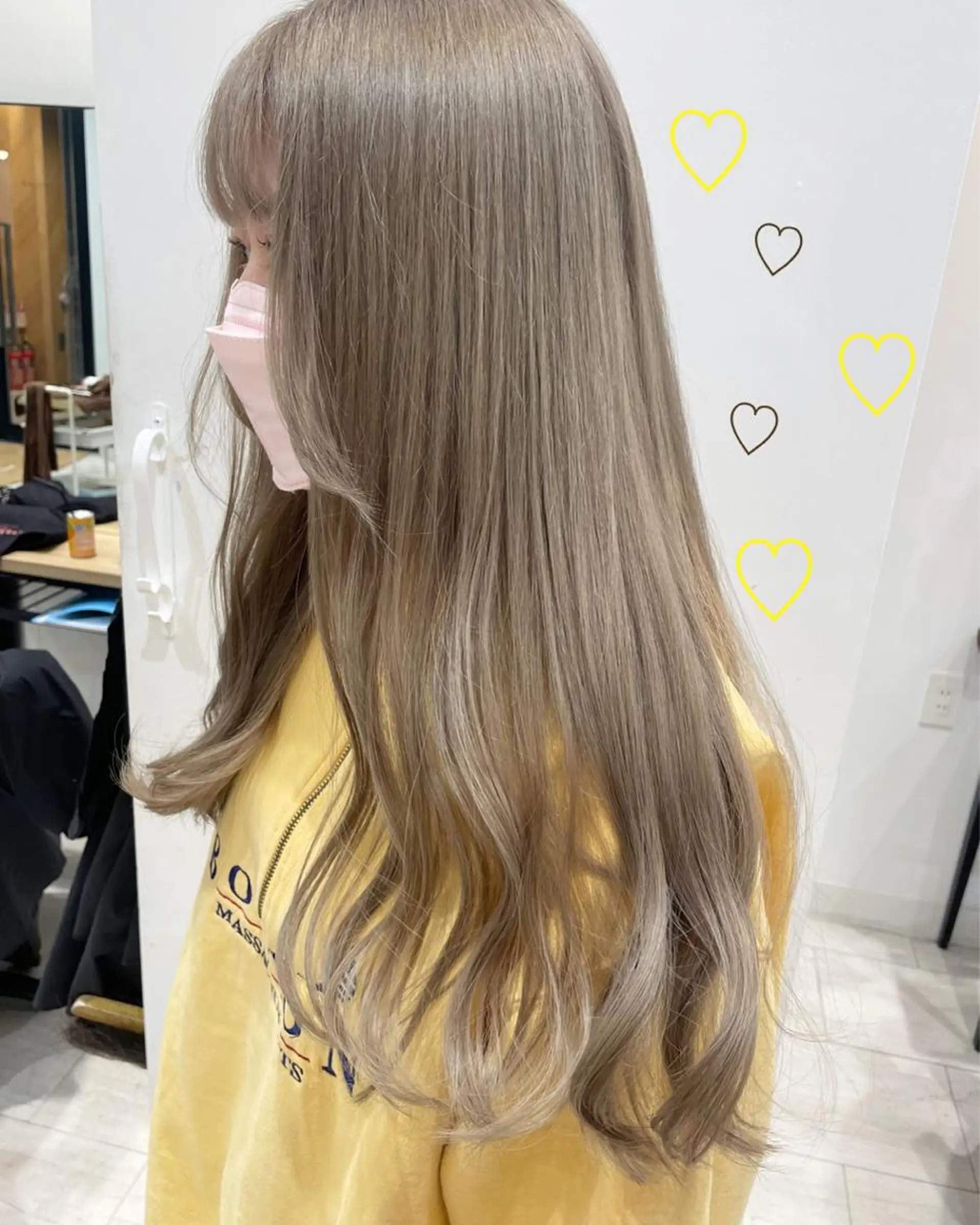 ロング カラー ベージュカラー ハイトーンカラー ミルクティーベージュ EMANON新宿東口所属・新宿駅近♡ ♡個室♡三都季🌜のヘアスタイル