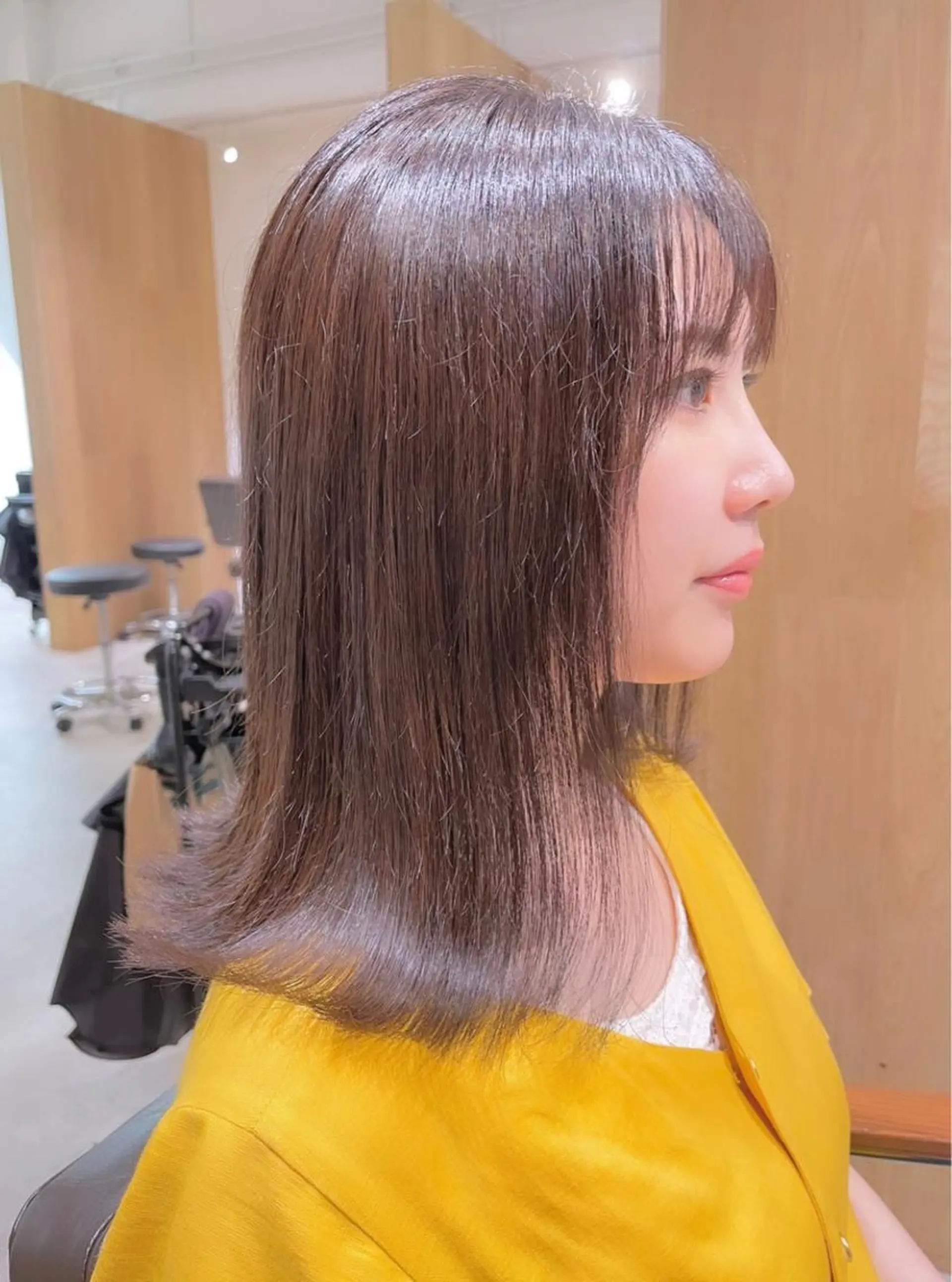 ミディアム 髪質改善 トリートメント 🩵縮毛矯正  髪質 改善 ツヤ髪🩵のヘアスタイル
