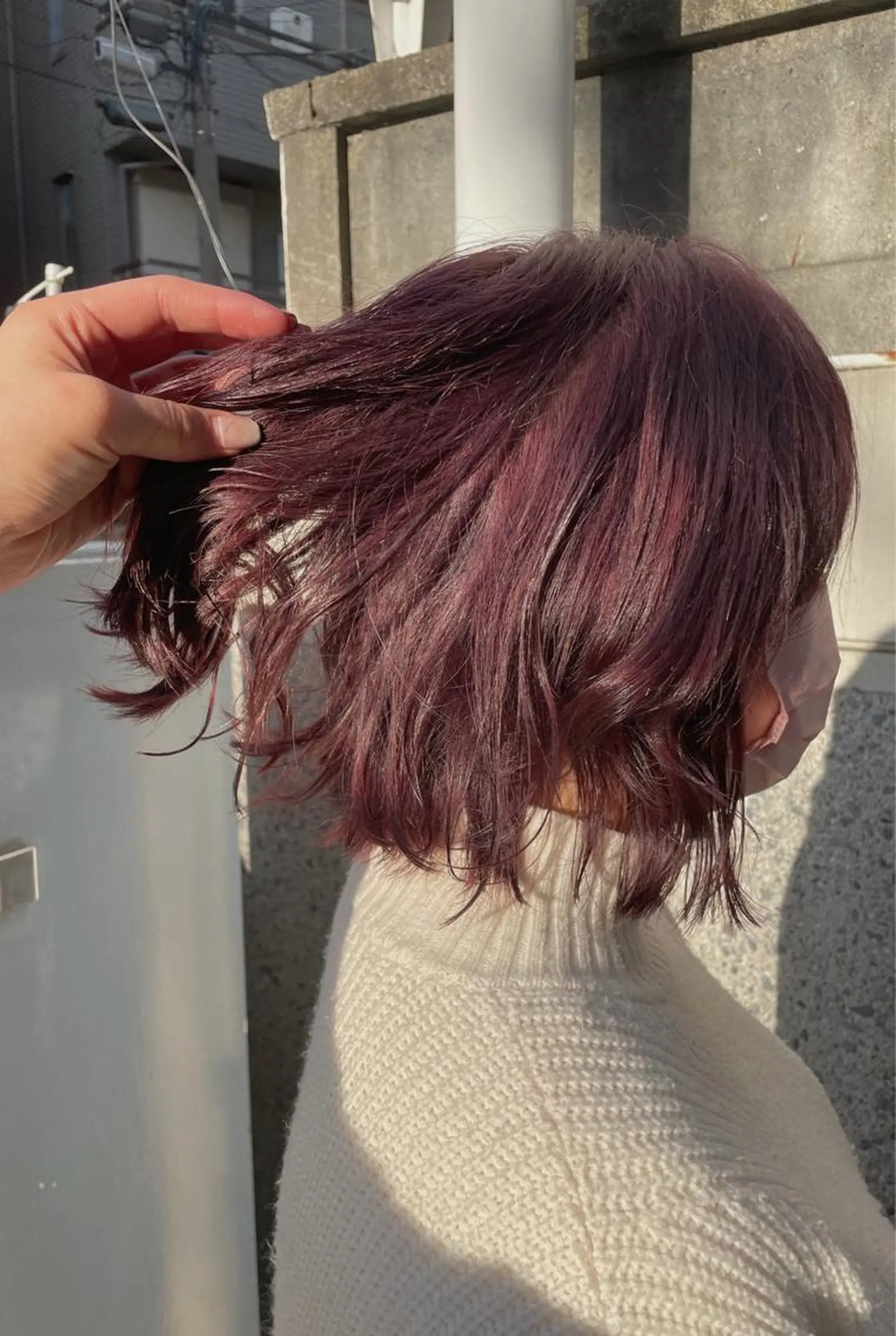 ショート カラー ラベンダーカラー ピンクカラー ピンクラベンダー 中村 海波のヘアスタイル