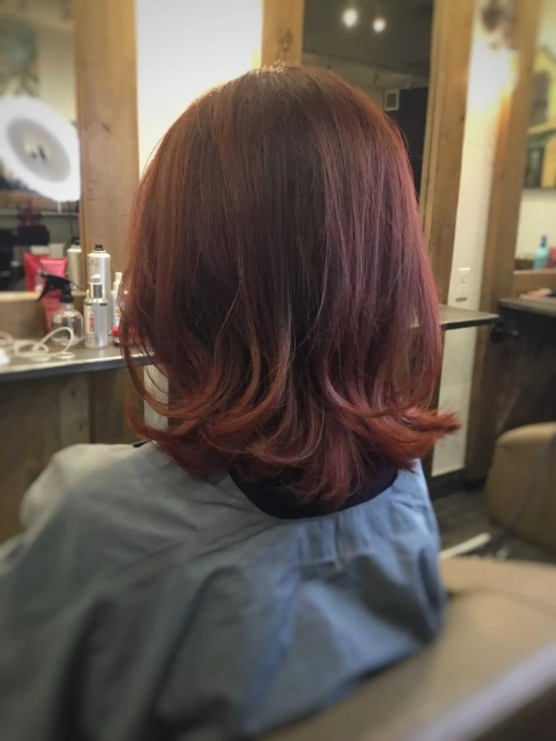 ミディアム カラー オレンジ カット ヘアカラー yuri🌼 N°＋uta*天王寺のヘアスタイル
