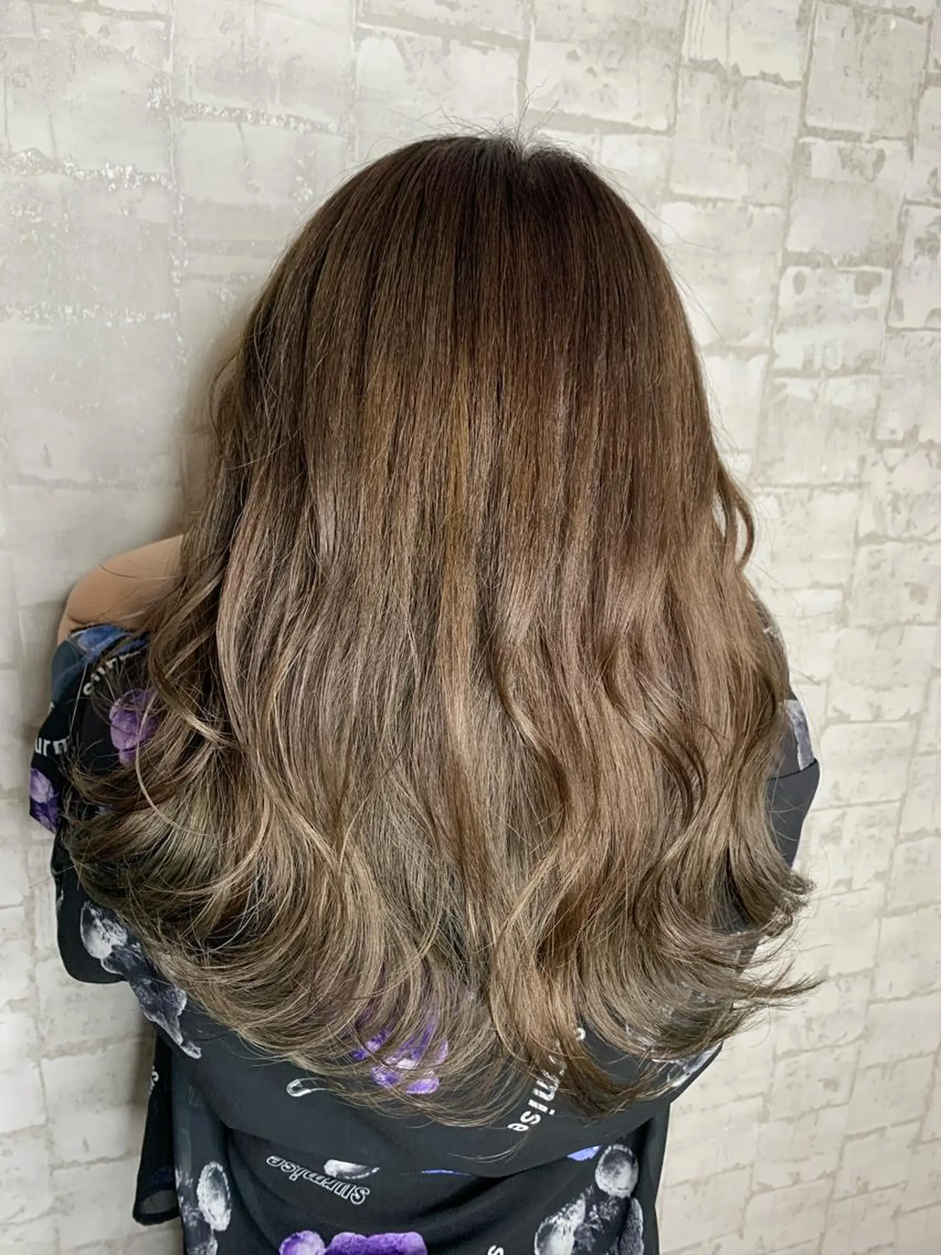 ロング カラー カット ヘアカラー トリートメント 船津武俊 フナツタケトシのヘアスタイル