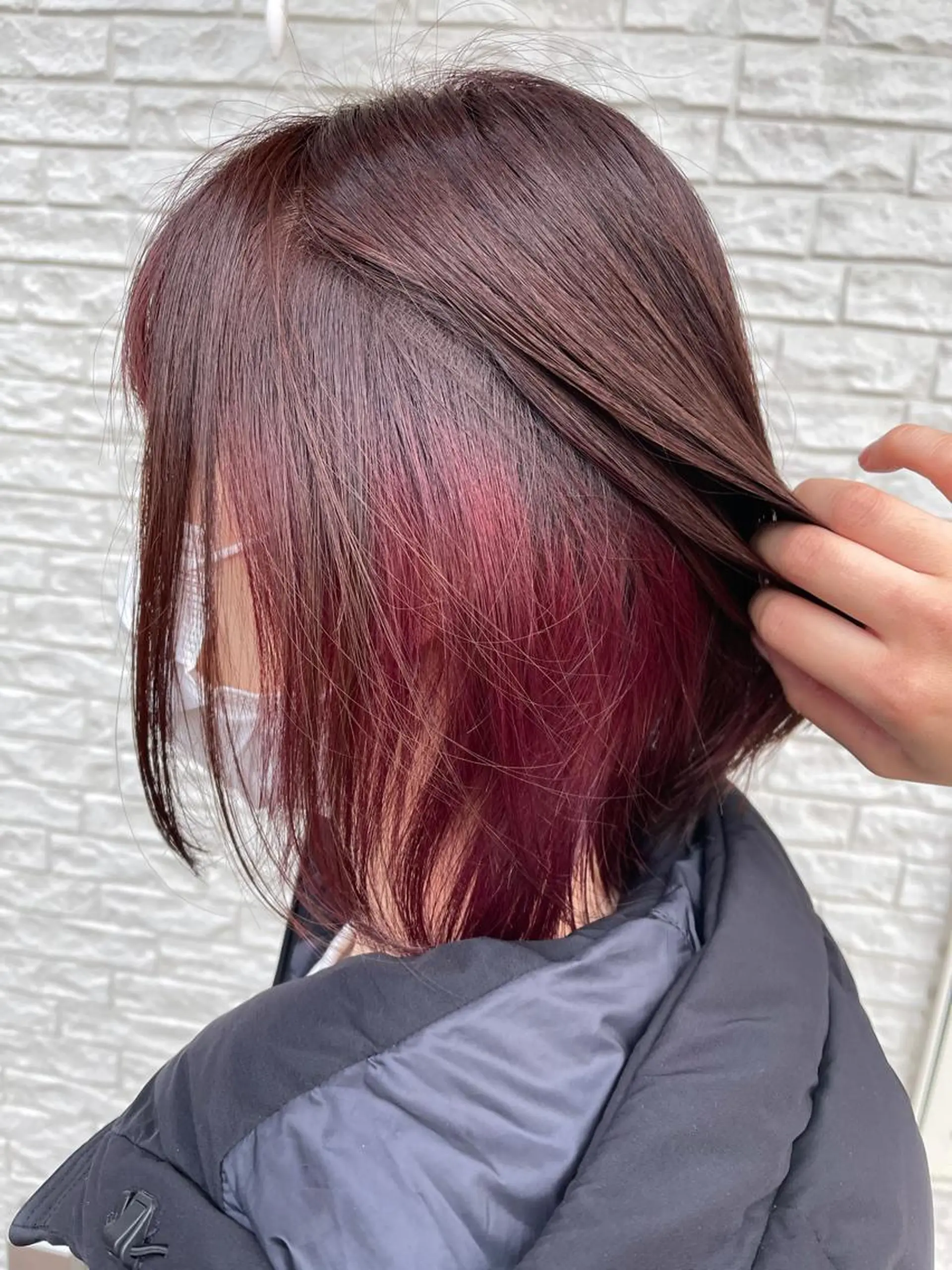 ショート カラー インナーカラー ボブ/インナーカラー ショート/佐野祥子のヘアスタイル