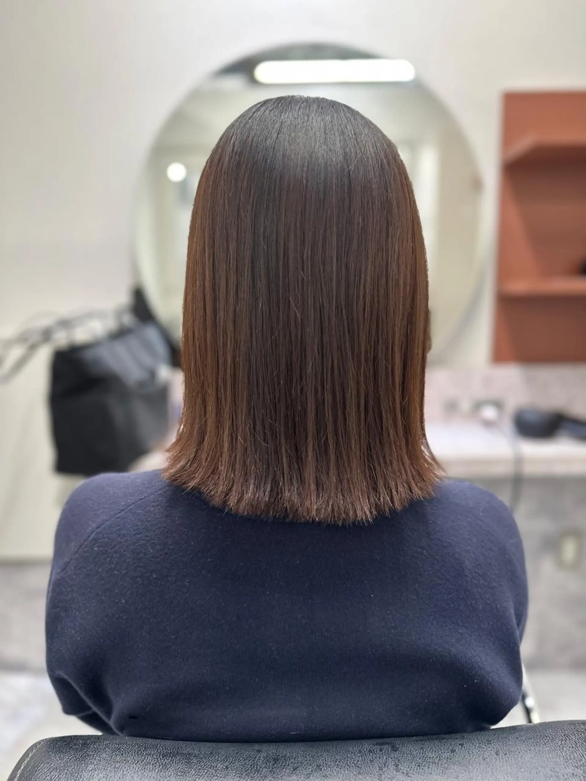 ミディアム カット 縮毛矯正 トリートメント JYO 髪質改善専門家のヘアスタイル
