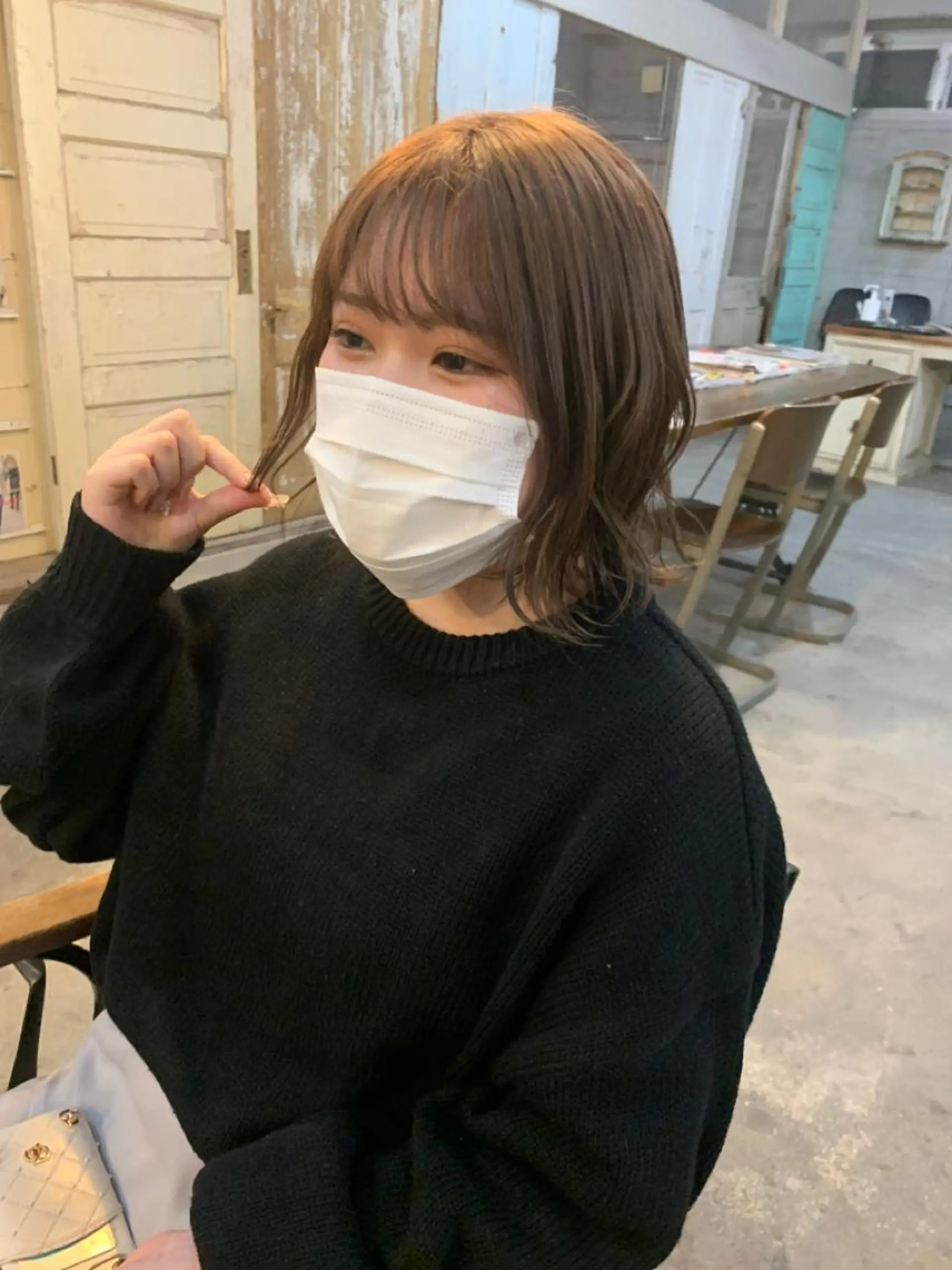 ショート カラー ヘアアレンジ キッズ ショートボブ バレイヤージュ ブリーチ ケアブリーチ 透明感カラー 🌈難波🌈ベージュ カラー【ヒロム】のヘアスタイル