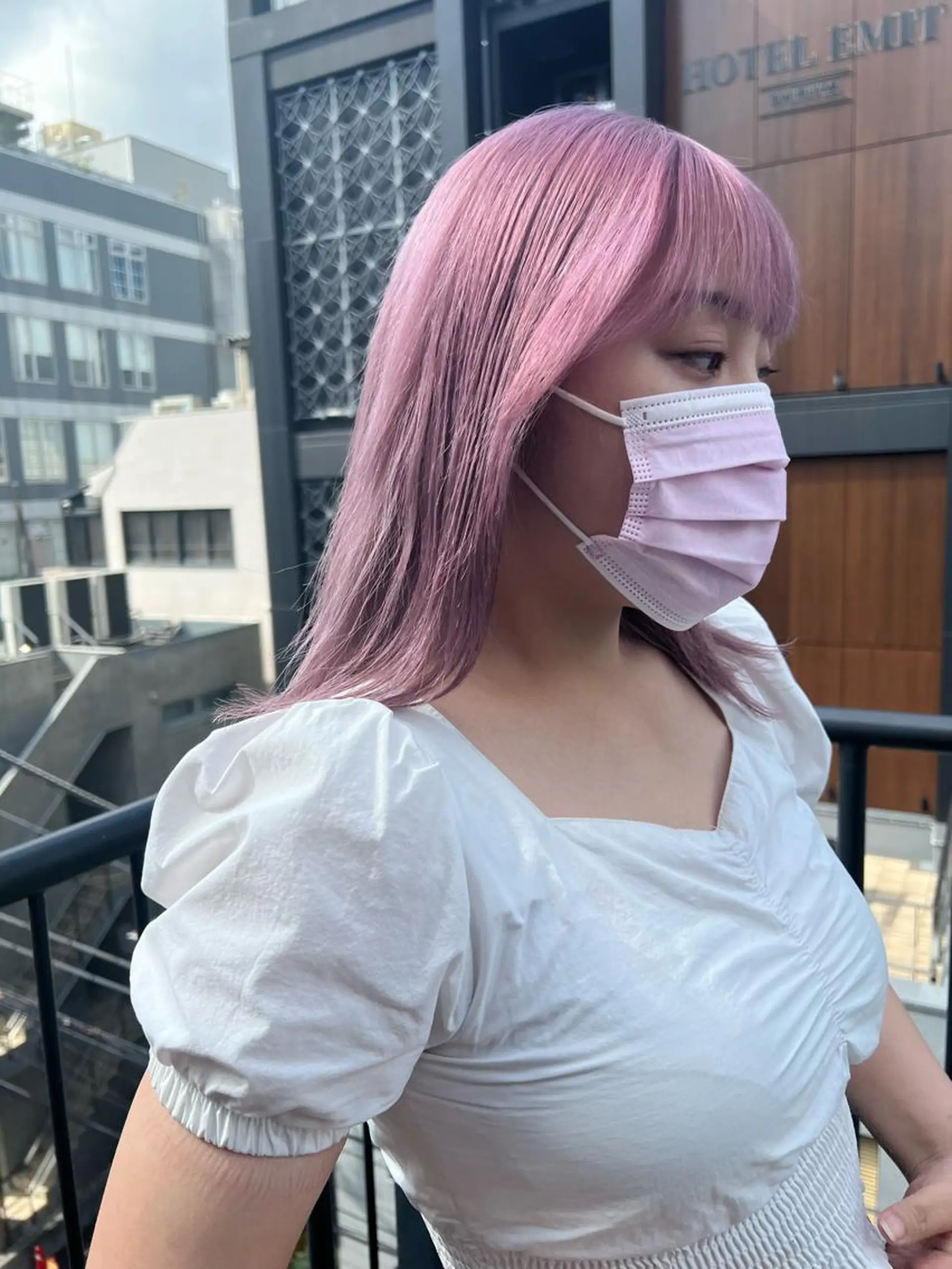 ミディアム カラー 垢抜けハイトーン×ブ ロウリストAZUKIのヘアスタイル