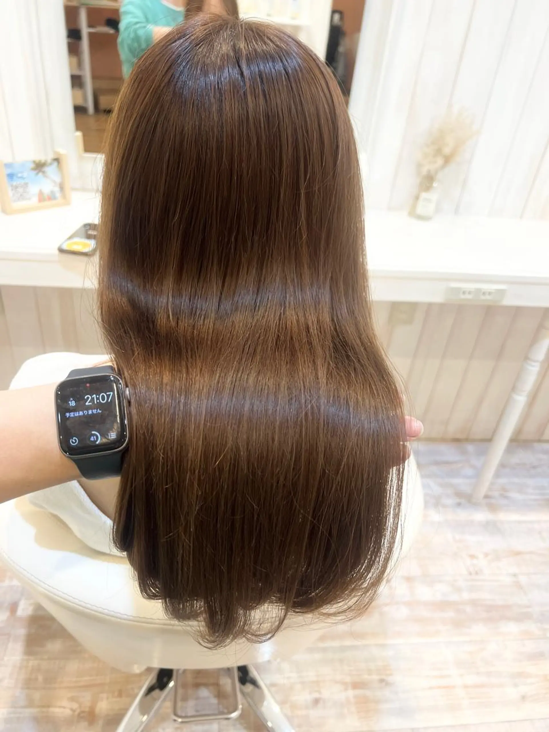 セミロング カラー カット ヘアカラー トリートメント 佐藤史哉* 韓国レイヤー赤み除去のヘアスタイル