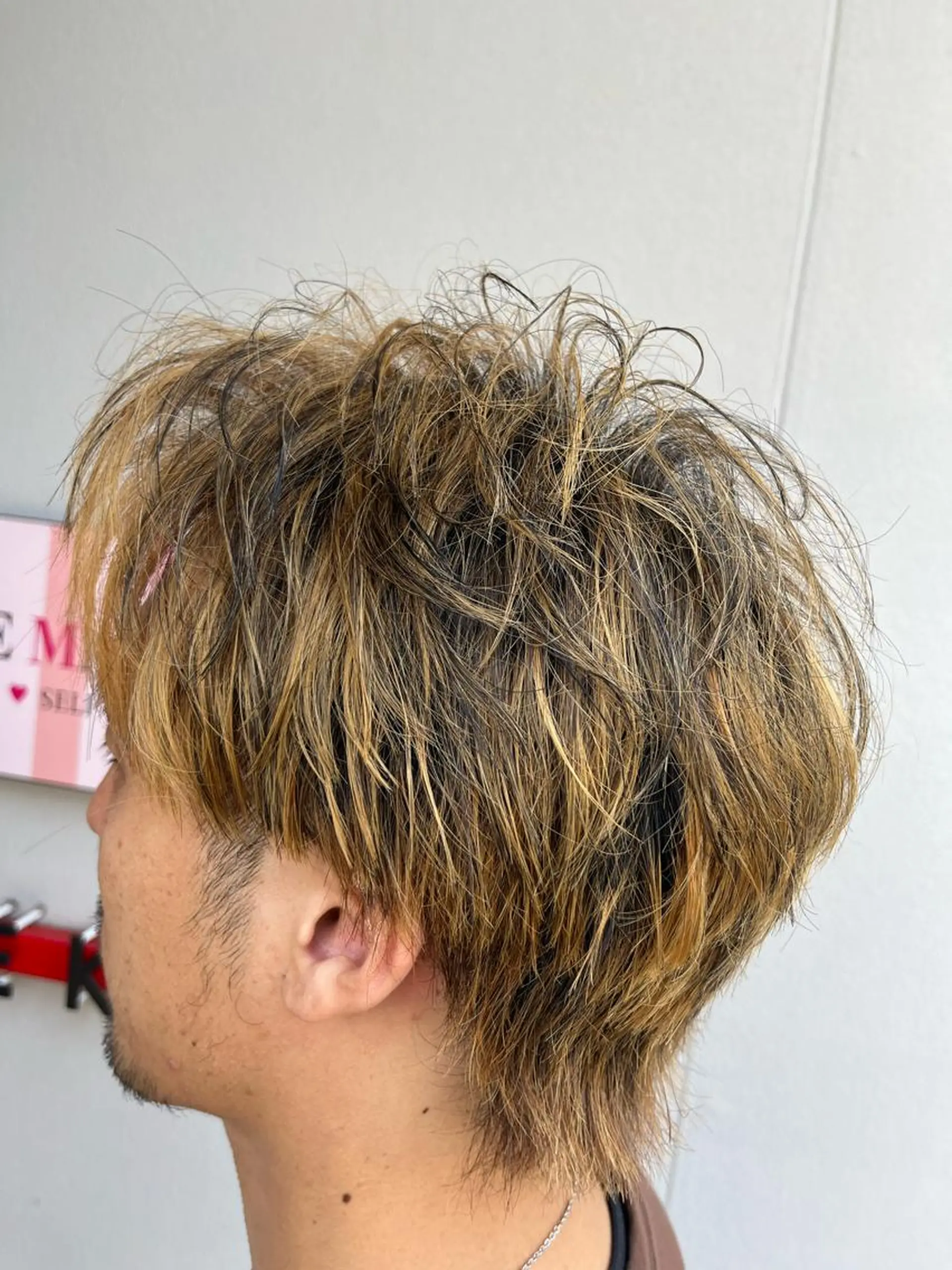 ショート カラー メンズ メンズメッシュ メッシュ APREKO RIKUのヘアスタイル