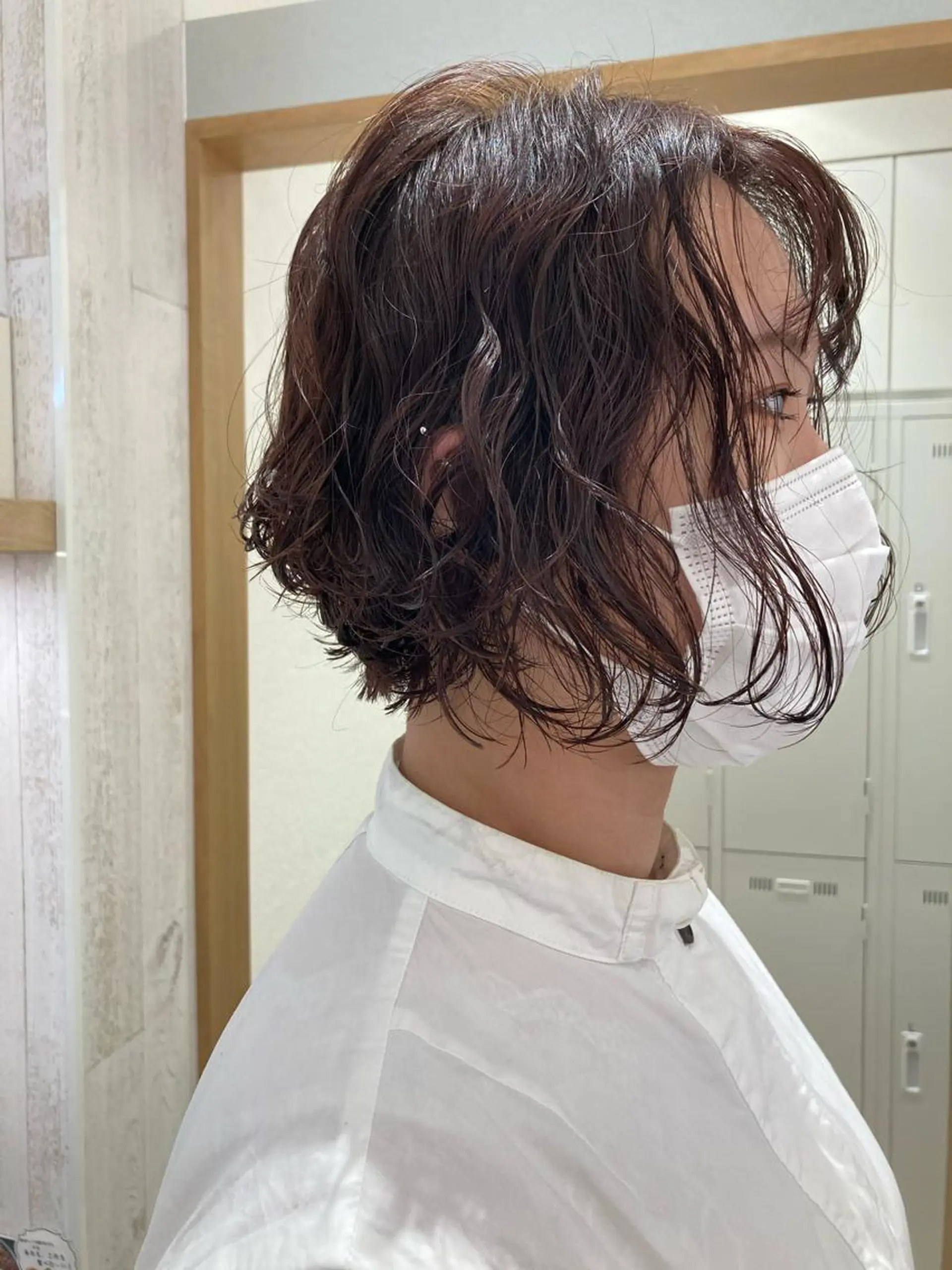 ショート パーマ ニュアンスパーマ カット パーマ 野村 さなみ✨ぱっつんボブのヘアスタイル