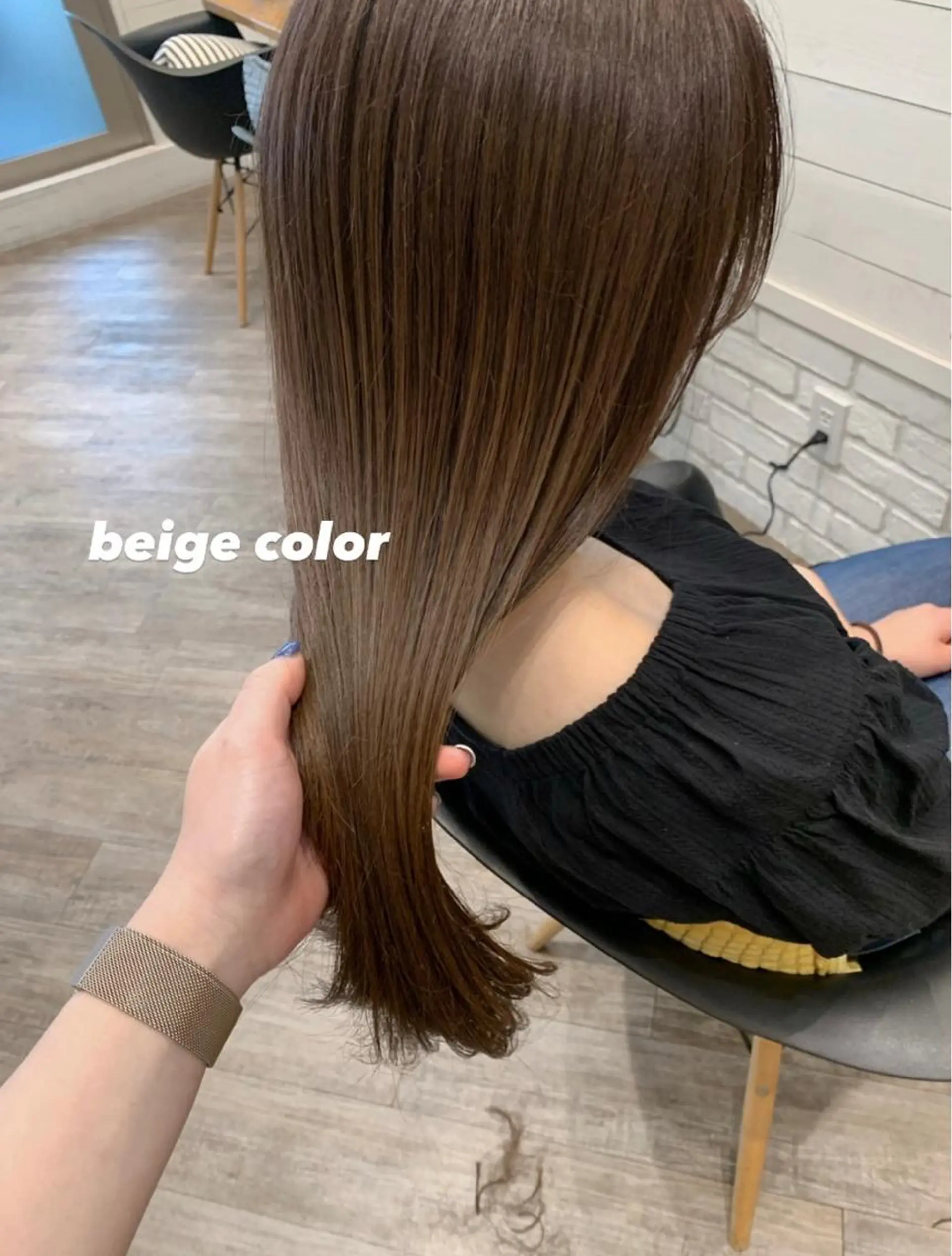 ロング カラー ヘアアレンジ ベージュカラー ブリーチ ブリーチなしカラー 🌟アレンジが似合う カラー🌟Rumiのヘアスタイル