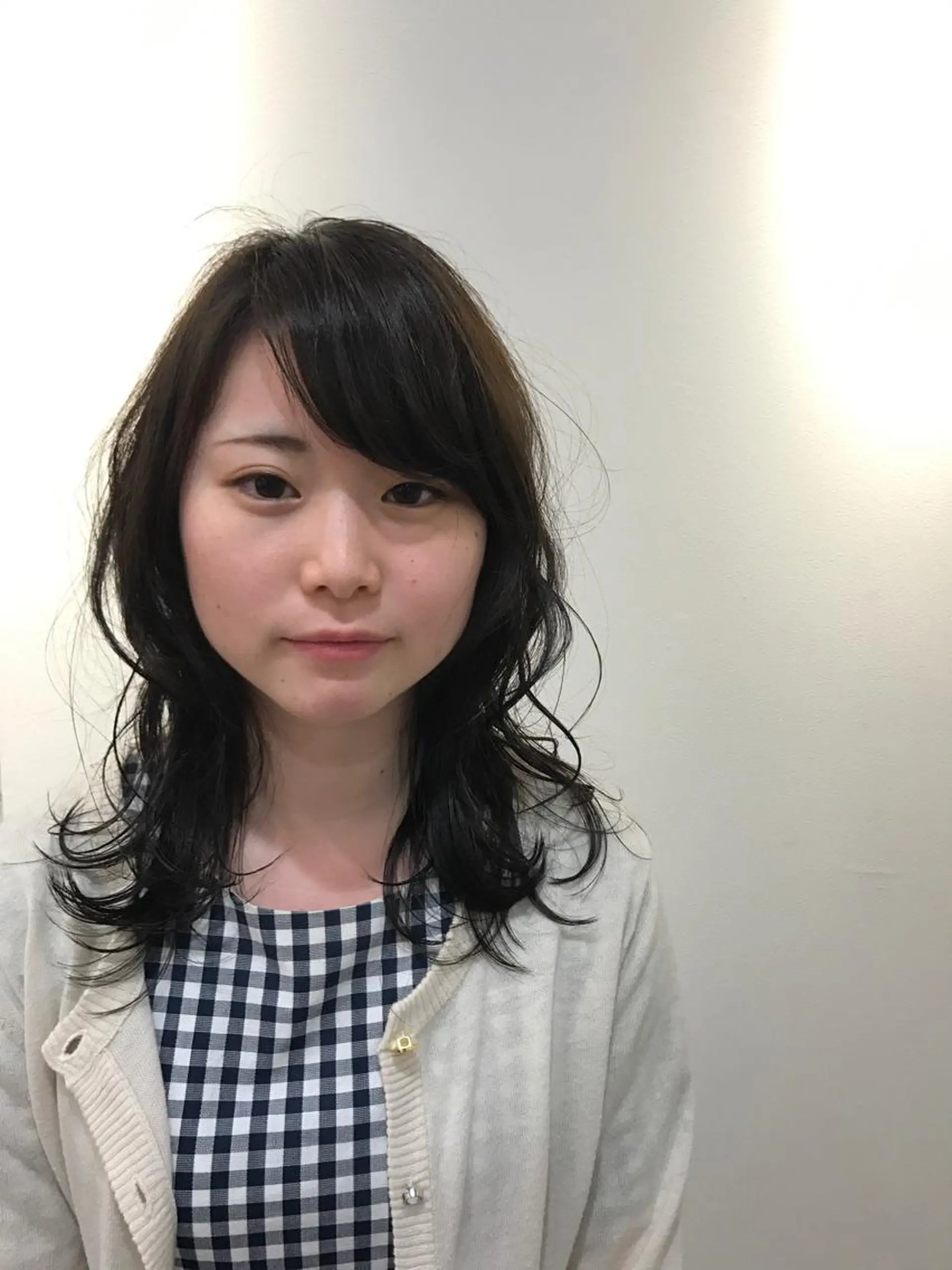 セミロング カラー ri saのヘアスタイル