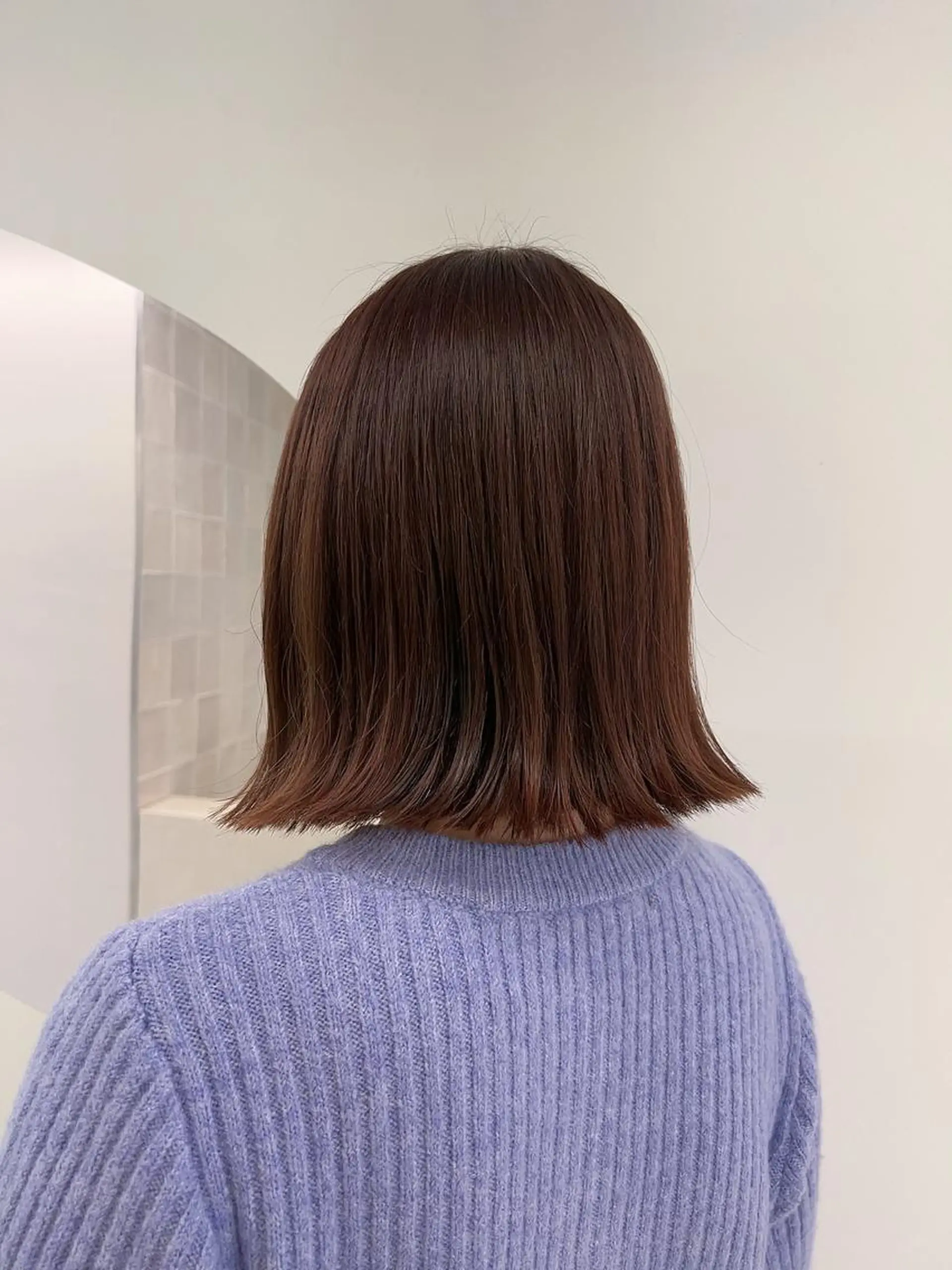 ミディアム カラー レッドカラー ヘアカラー 韓国ヘア☁️ mitsukiのヘアスタイル