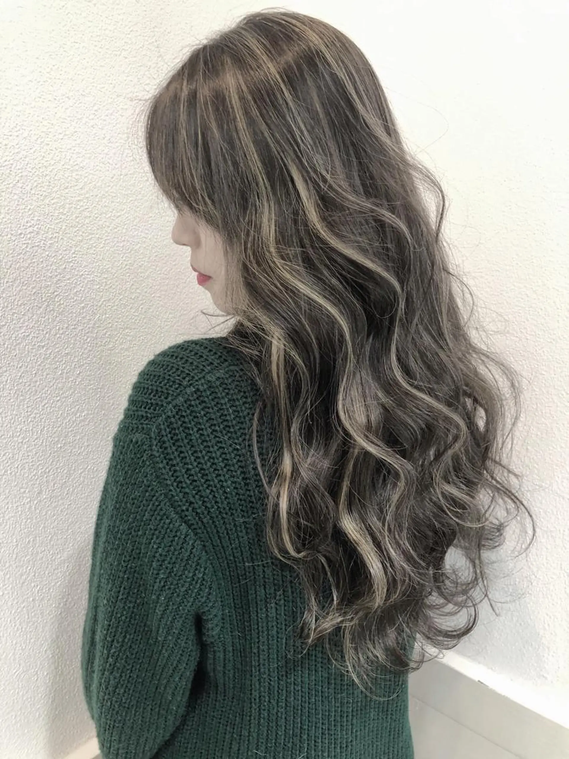 ロング カラー ハイライトカラー ハイライト ヘアカラー トリートメント GiseL天神カラー 髪質改善/ブリーチのヘアスタイル