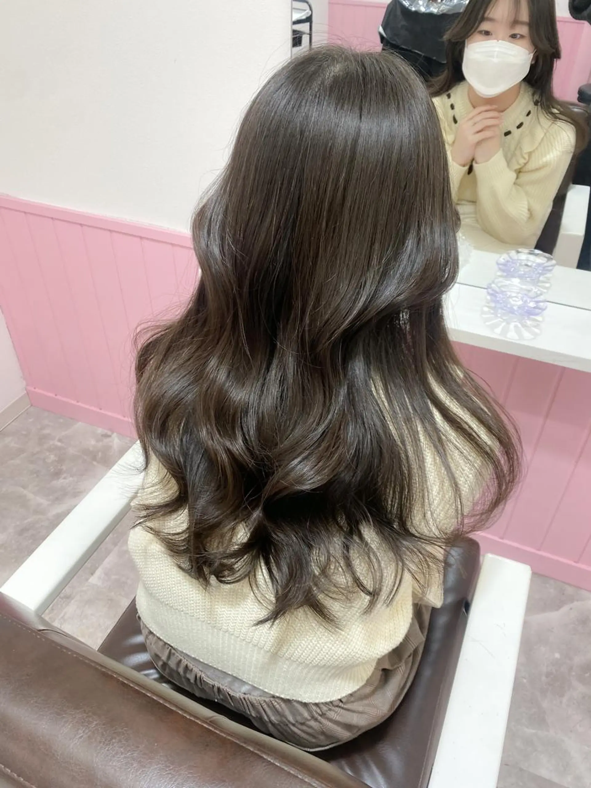 ロング カット ヘアカラー トリートメント 髪質改善韓国レイヤー SHIORI🦋のヘアスタイル