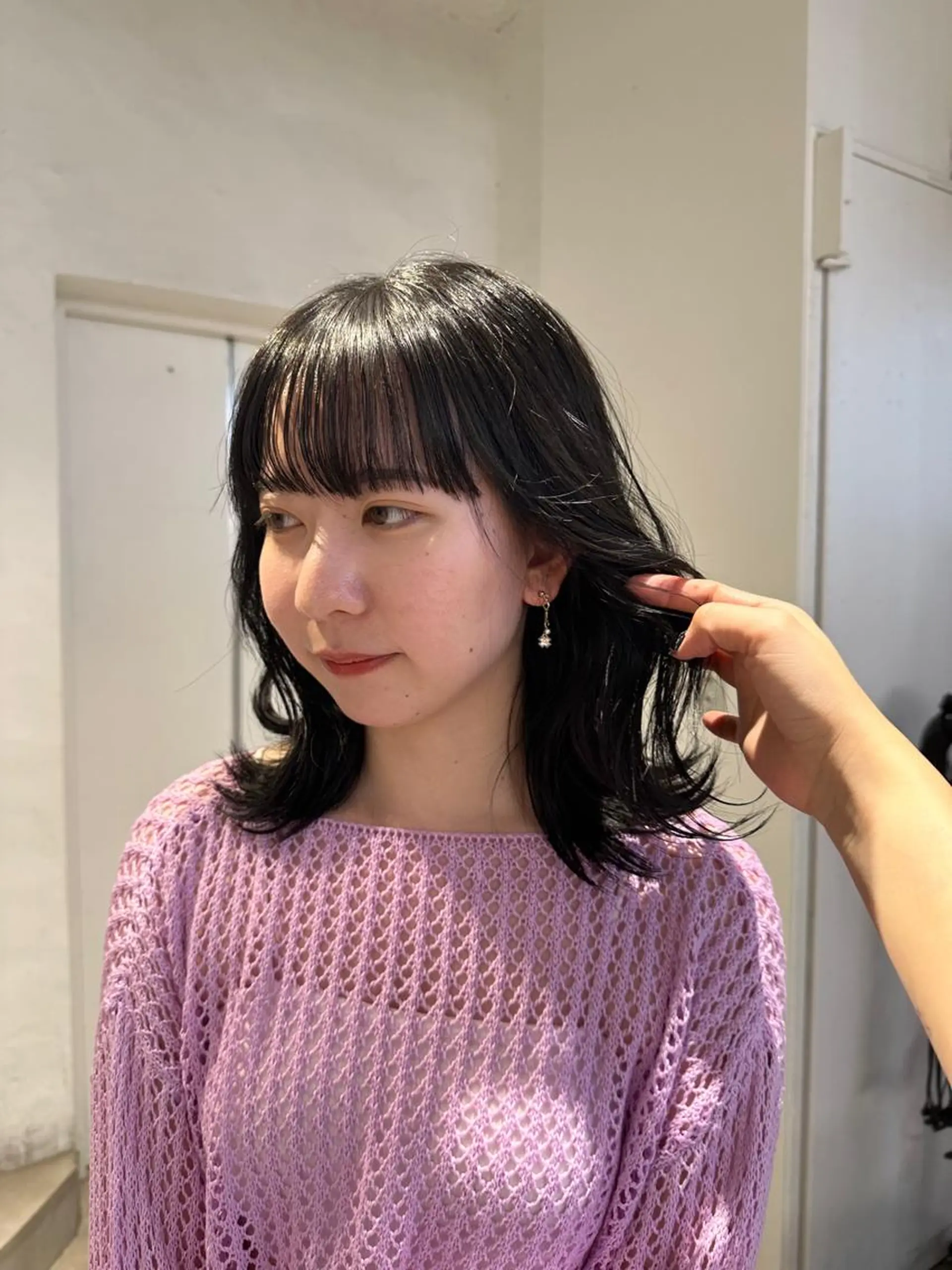 セミロング ヘアカラー トリートメント 🎀韓国レイヤー特化 🎀ベージュ/ミクのヘアスタイル