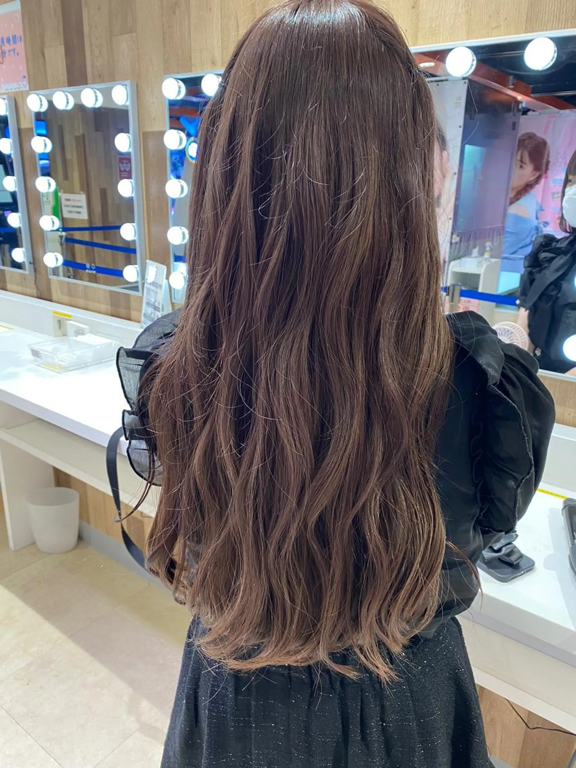 ロング ピンクブラウン ナカノ /シールエクステのヘアスタイル