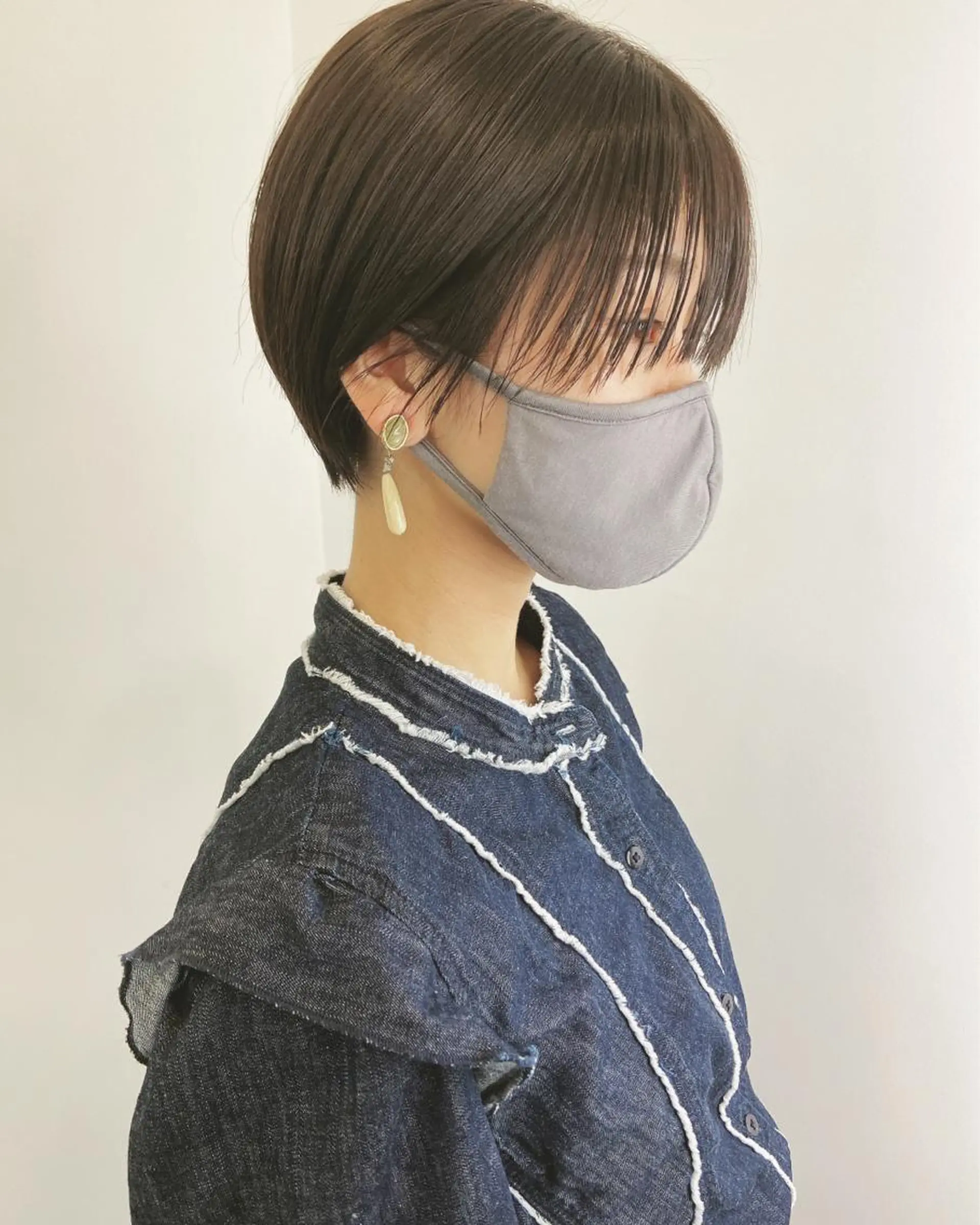 ショート ハンサムショート 丸みショート ボブ 斜めバング 伸ばしかけ ショート/ボブ🌿 柏原良亮のヘアスタイル