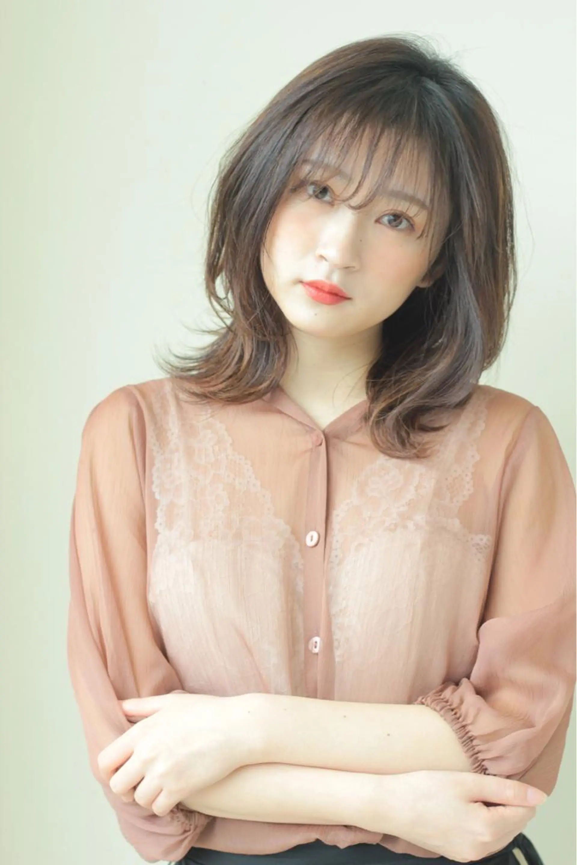 セミロング 【髪質改善カラー】 うるはのヘアスタイル