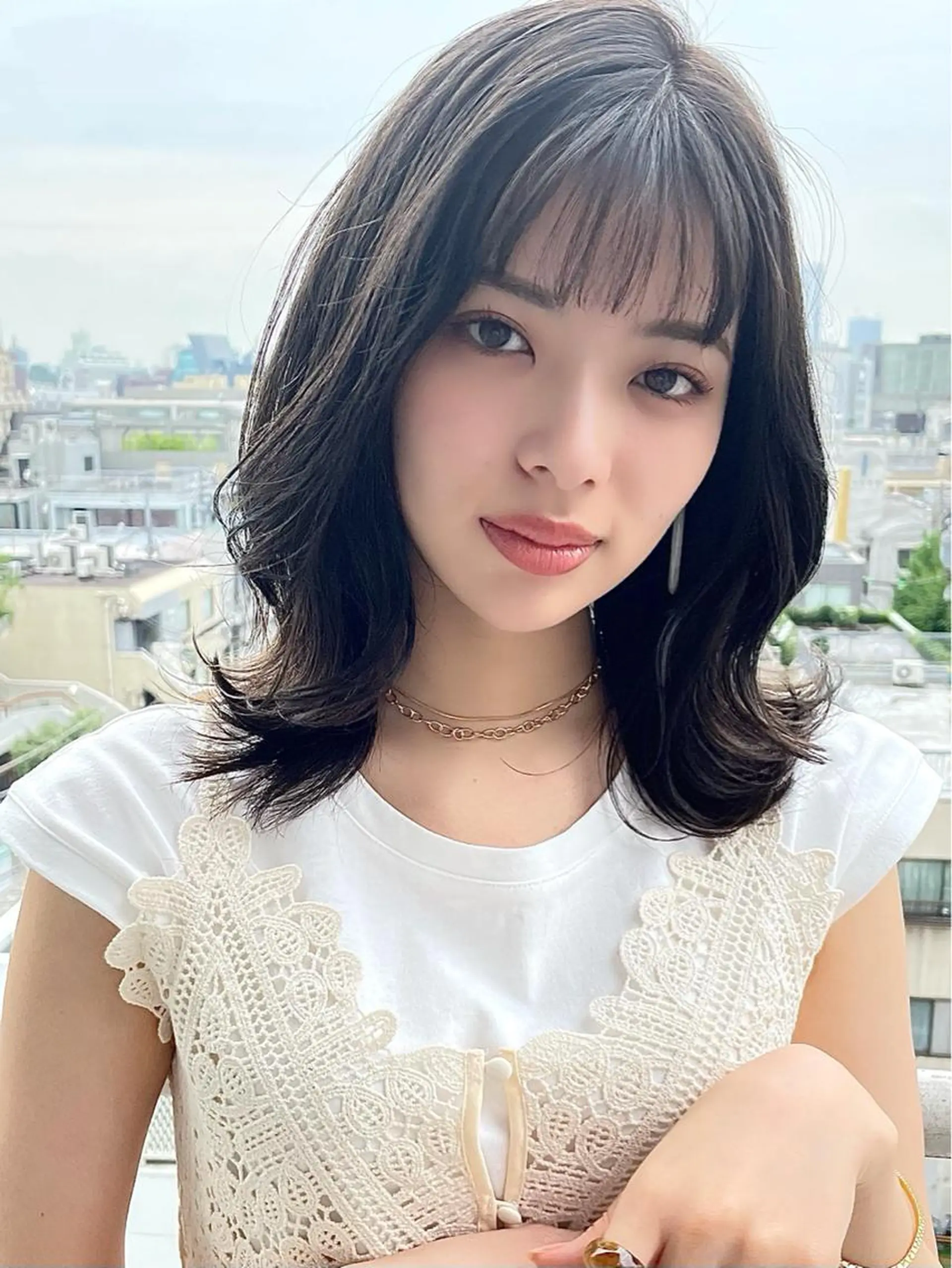 ミディアム カラー ボブ くびれヘア カット ヘアカラー 卒業式受付中🌻 肥田亜沙美のその他イメージ